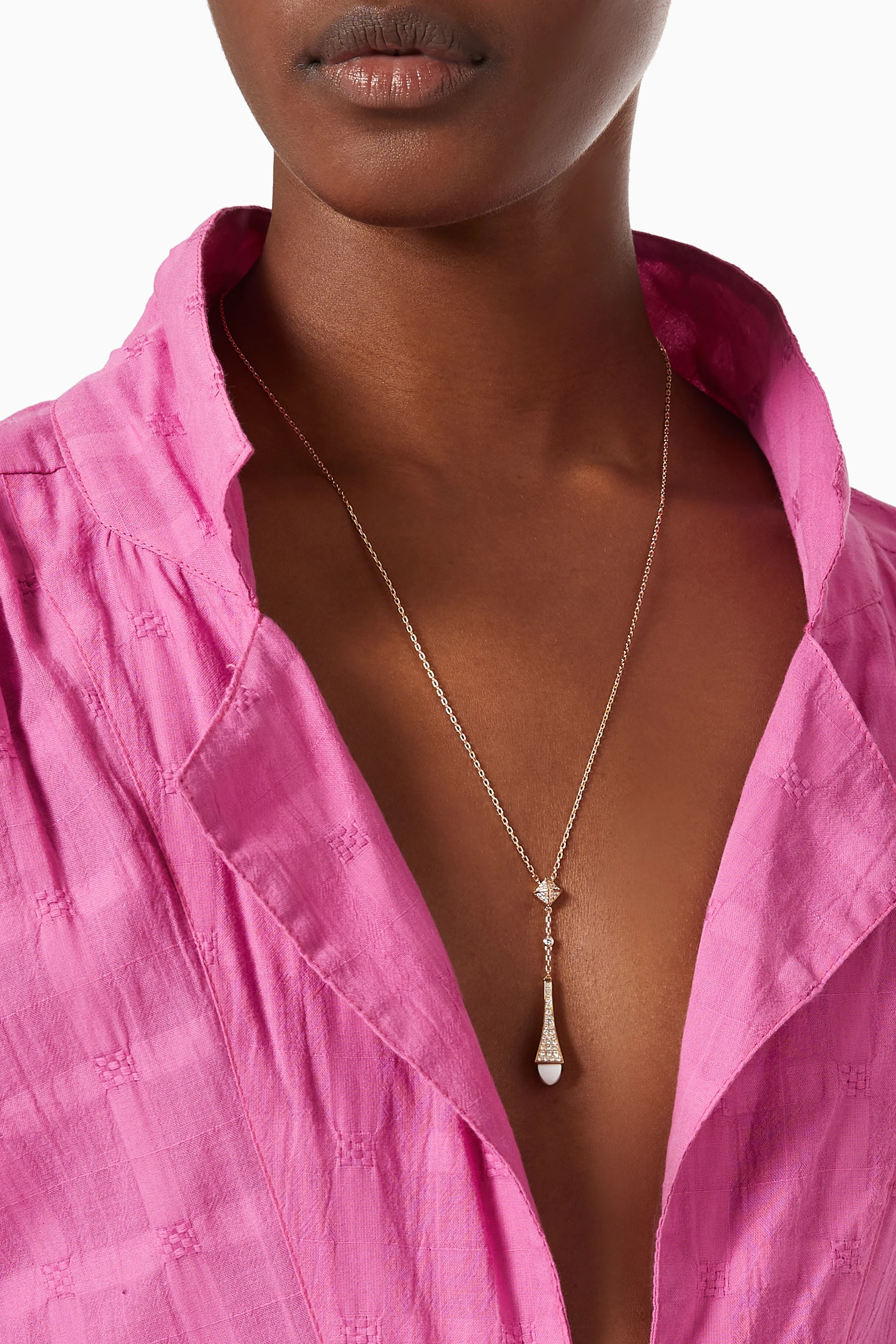 Diamante on sale drop necklace