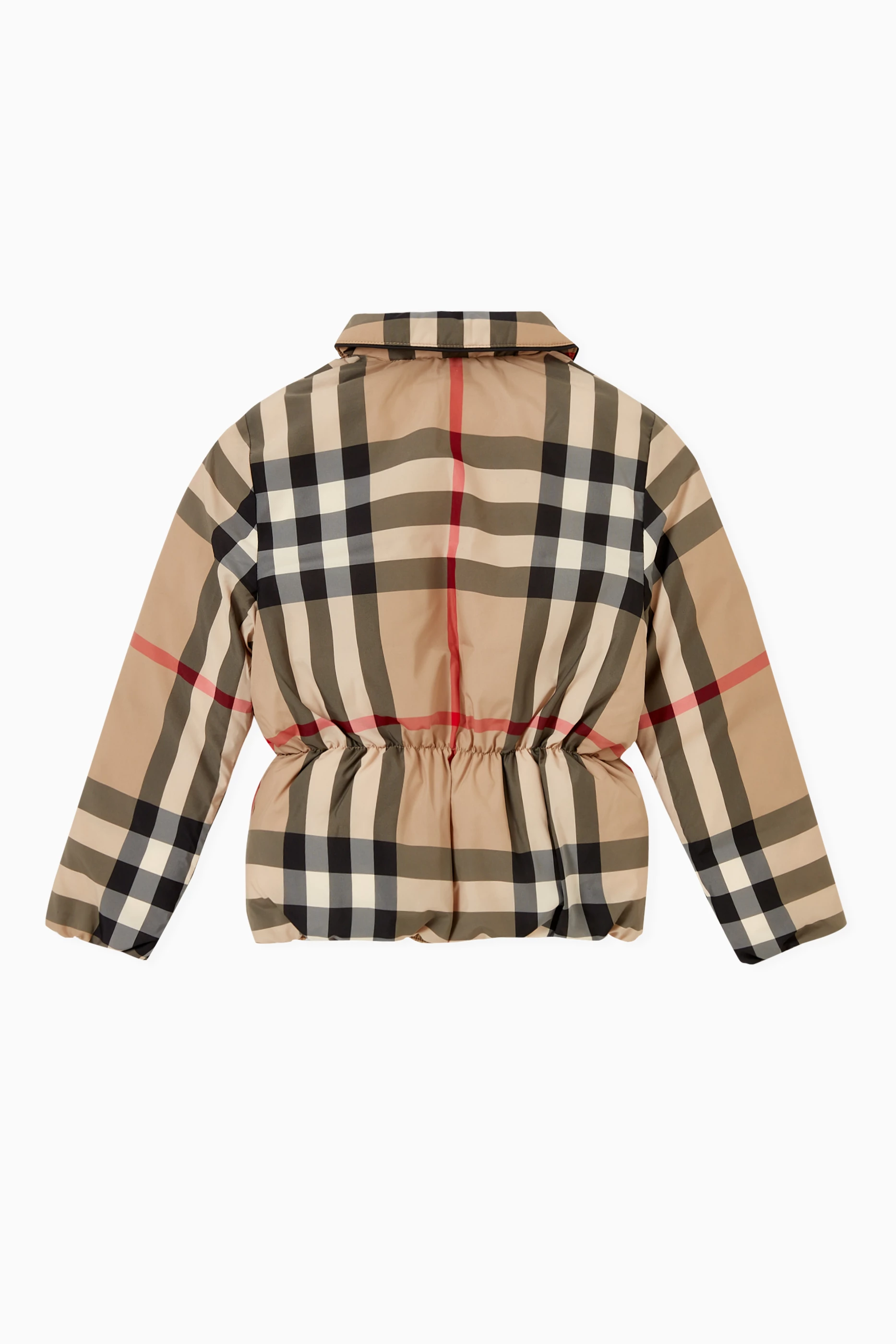 Buy Burberry Neutral Down filled Jacket in Check Recycled Polyester for Girls in UAE Ounass