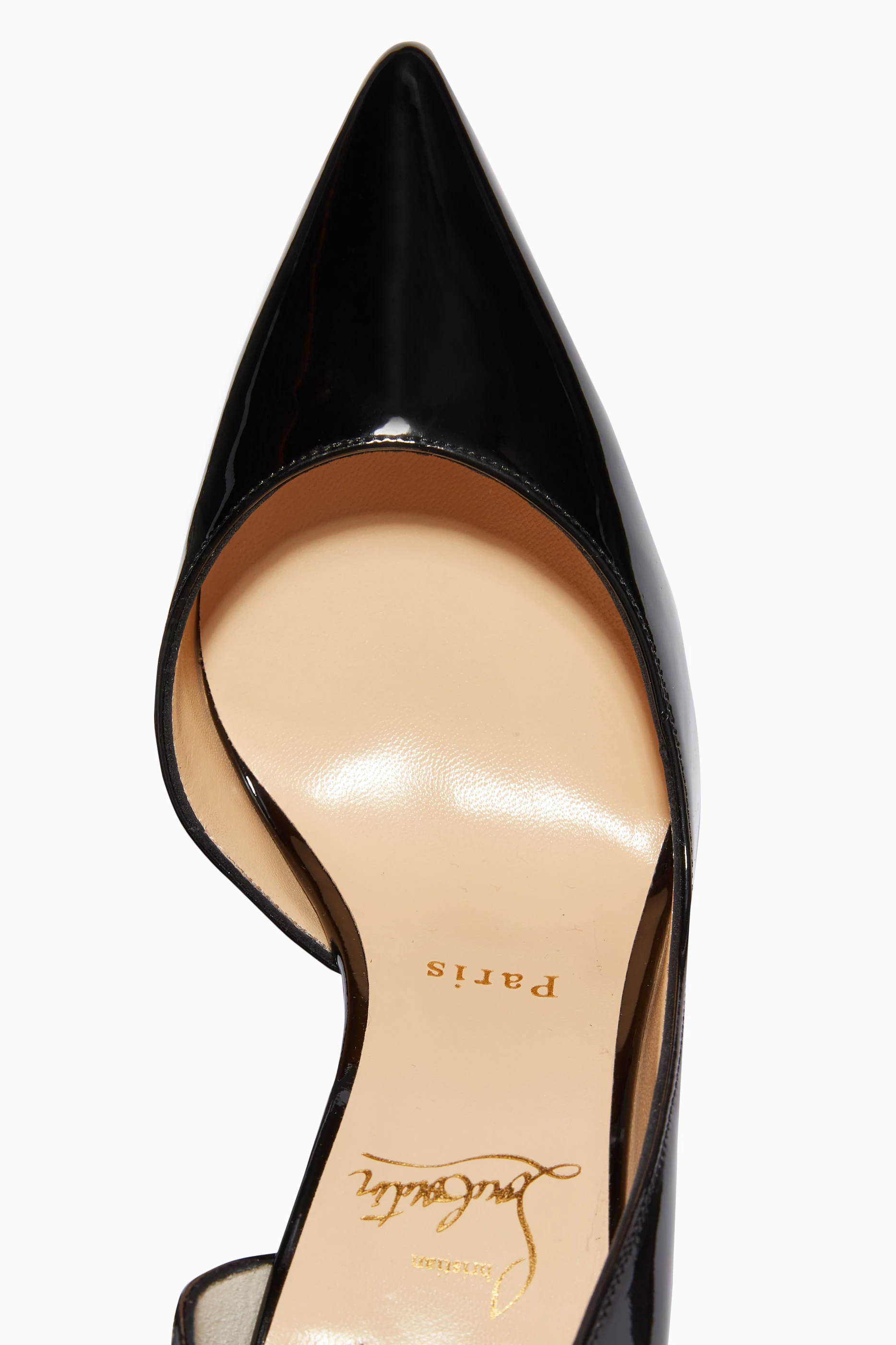 Buy Christian Louboutin Black Iriza 100 Pumps in Patent Leather