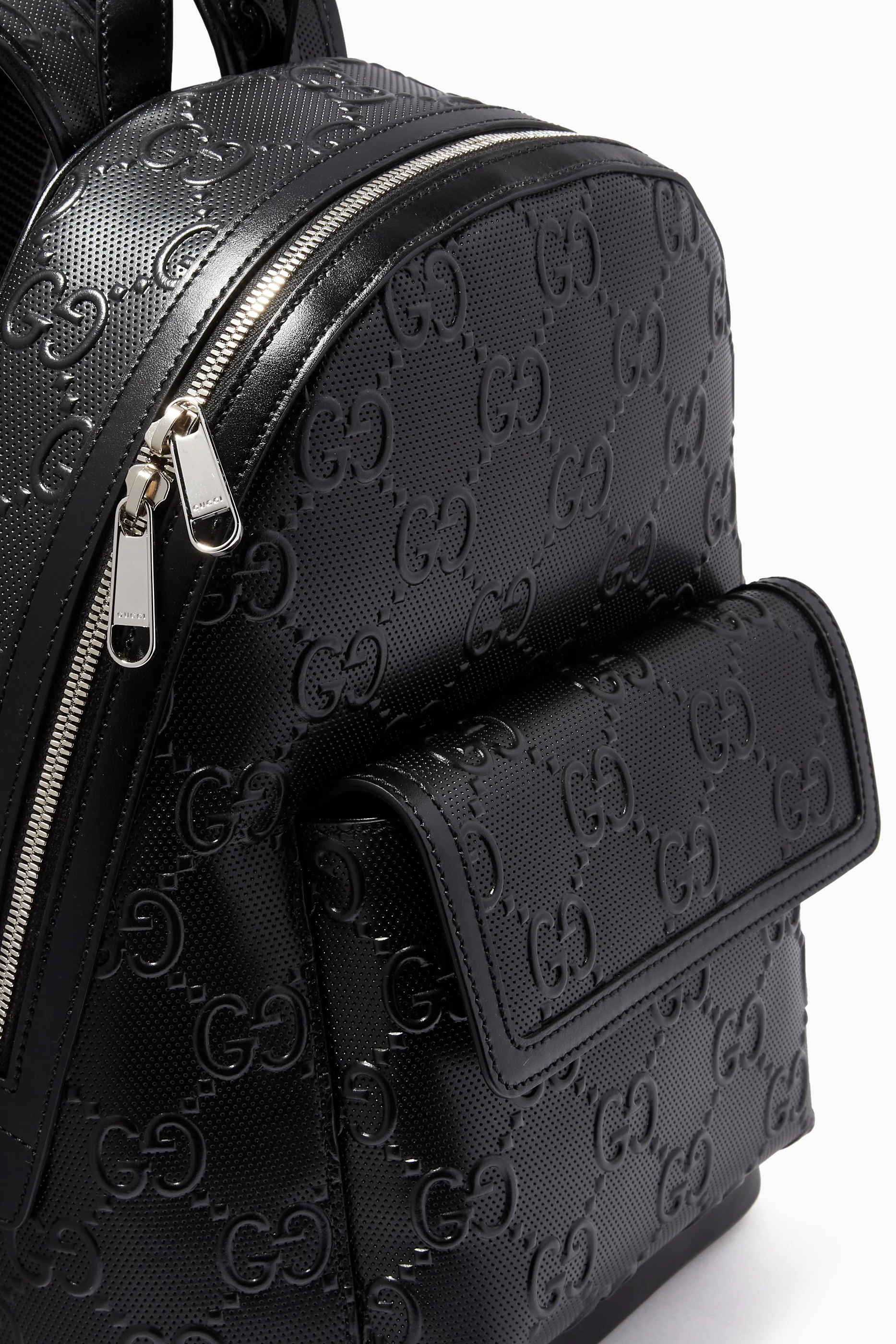 Buy Gucci Black Backpack in GG Embossed Leather for Men in UAE Ounass