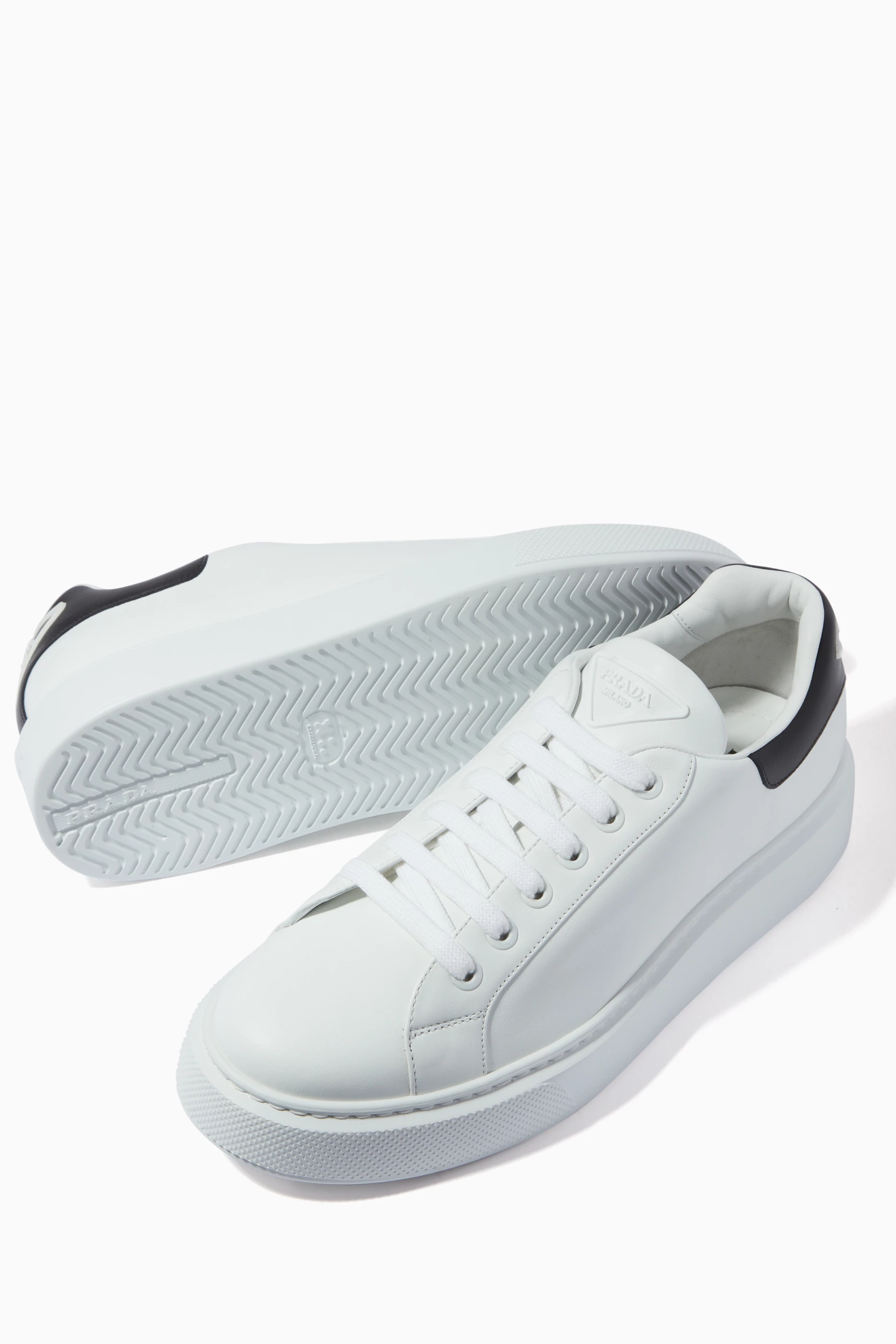 Prada macro leather cheap sneakers