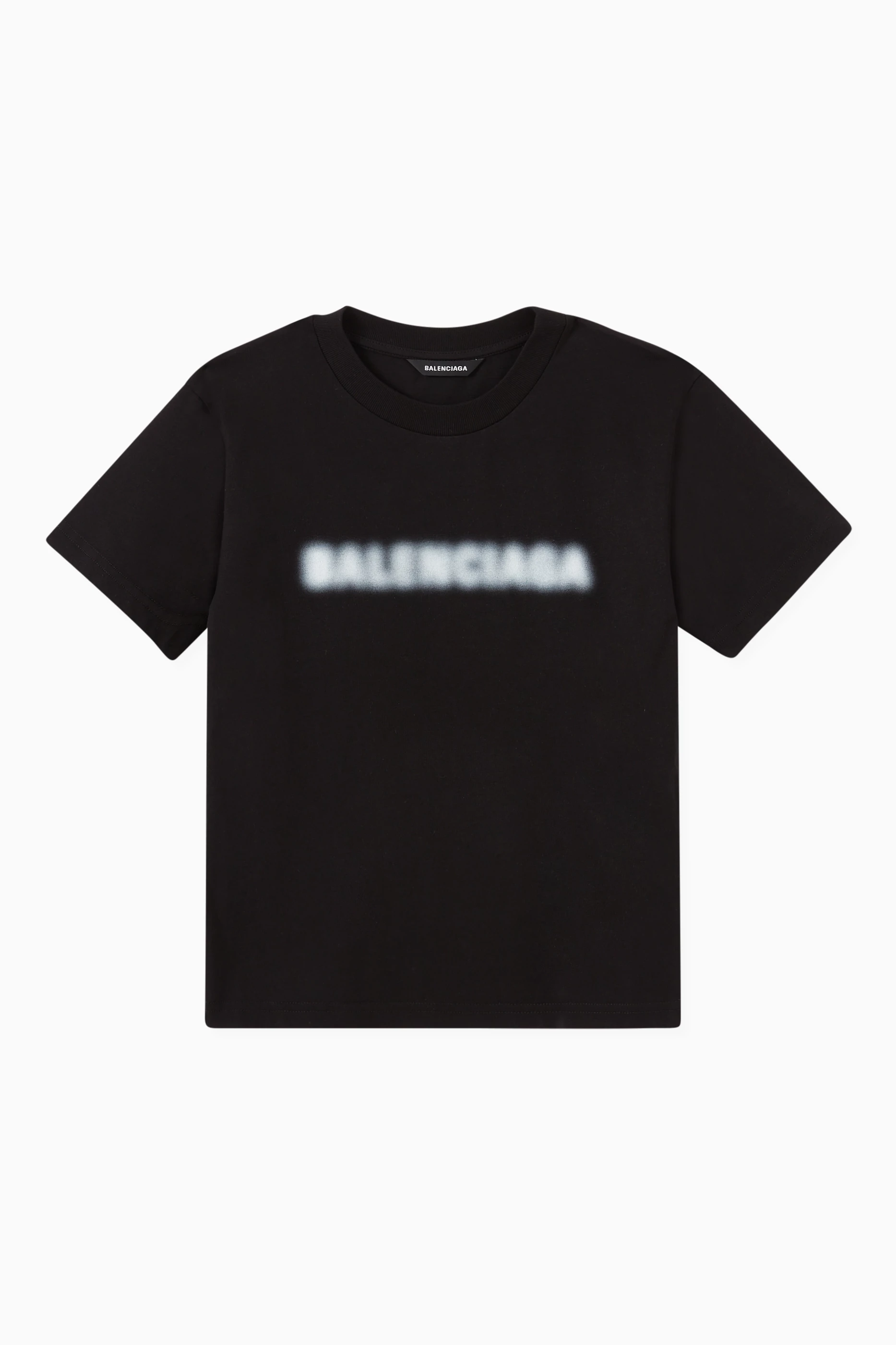 Buy Balenciaga Black Blurry Logo T shirt in Cotton Jersey for UNISEX in UAE Ounass