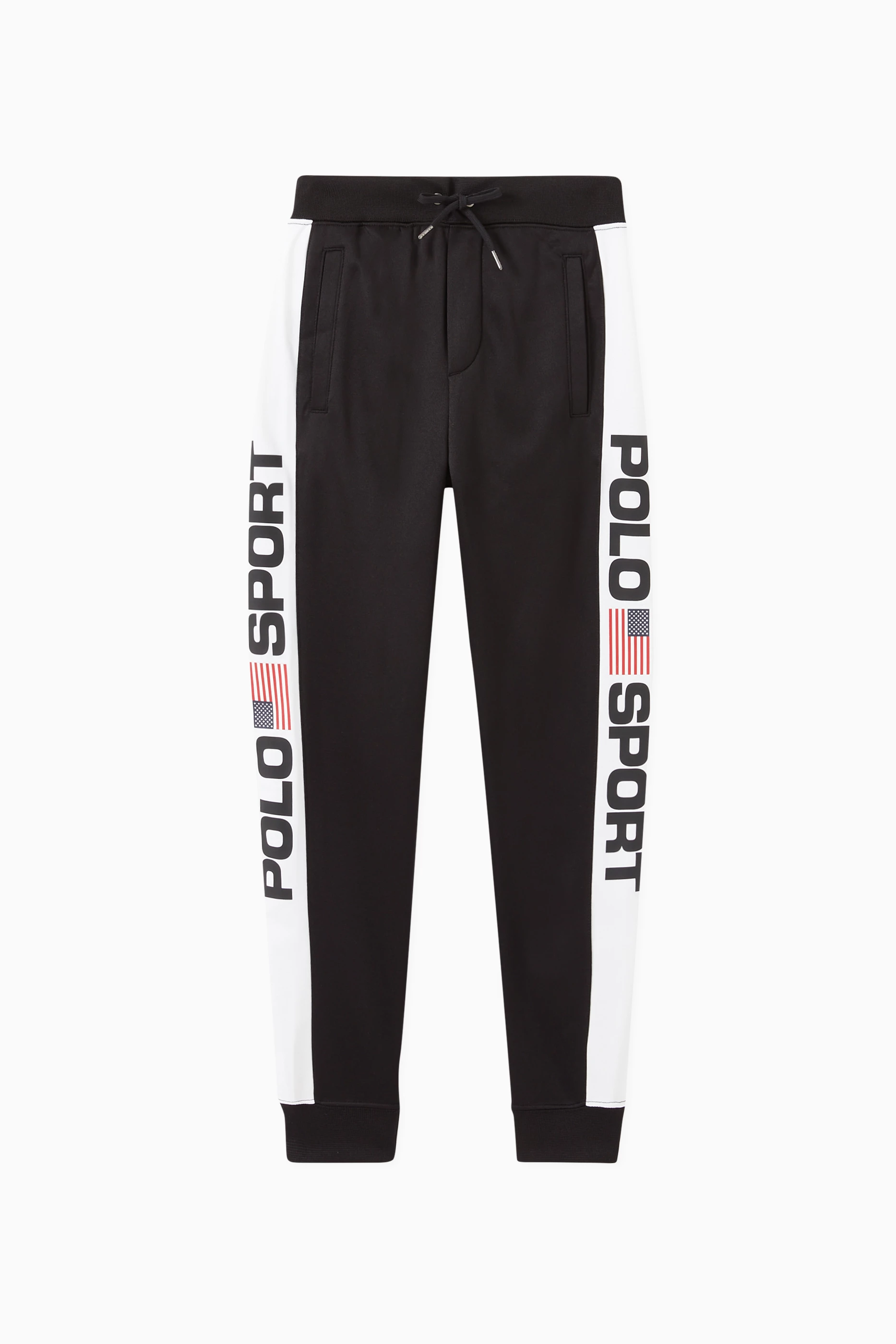 Buy Polo Ralph Lauren Black Polo Sport Track Pants in Fleece