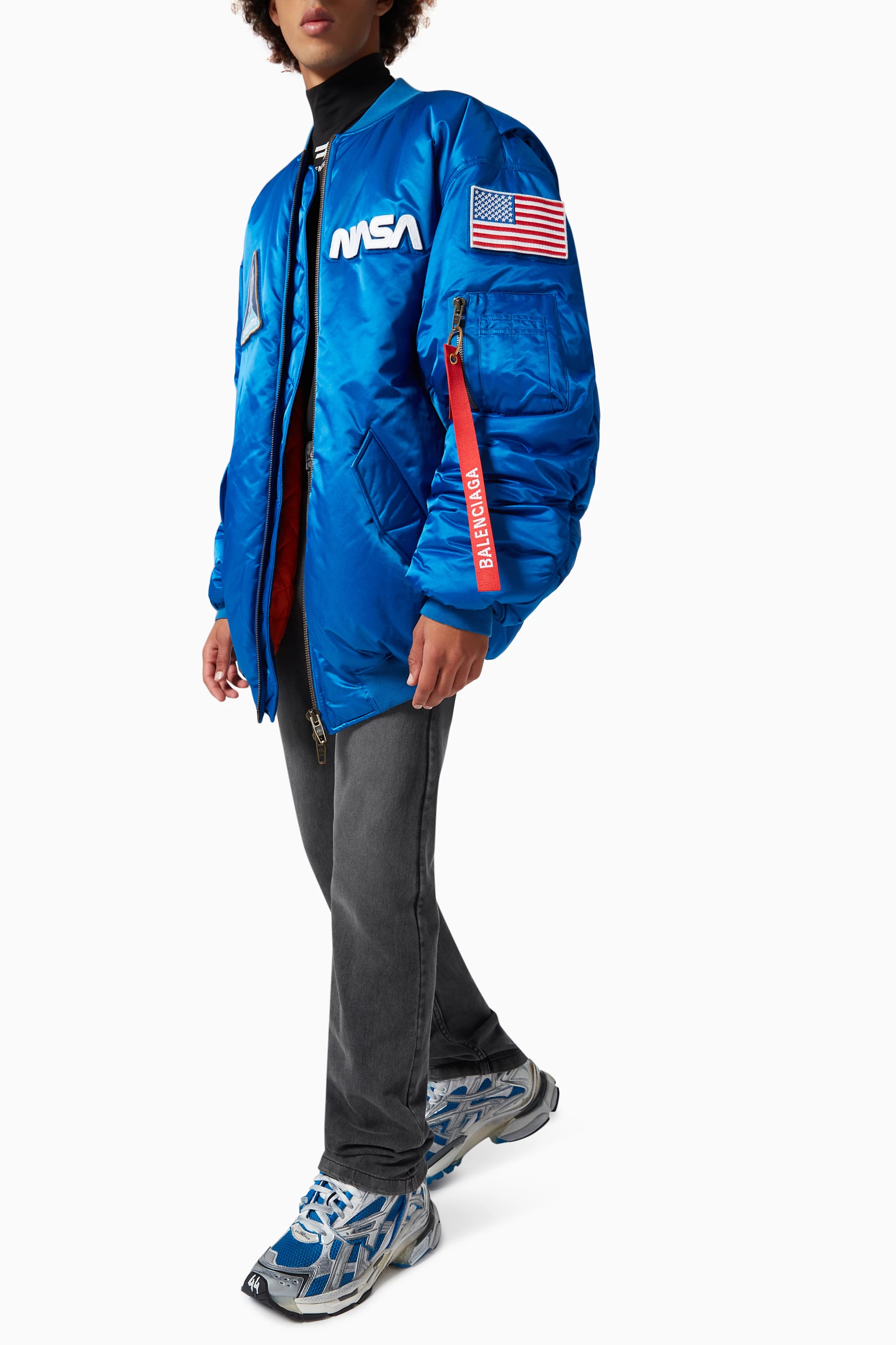 Balenciaga blue bomber 2025 jacket