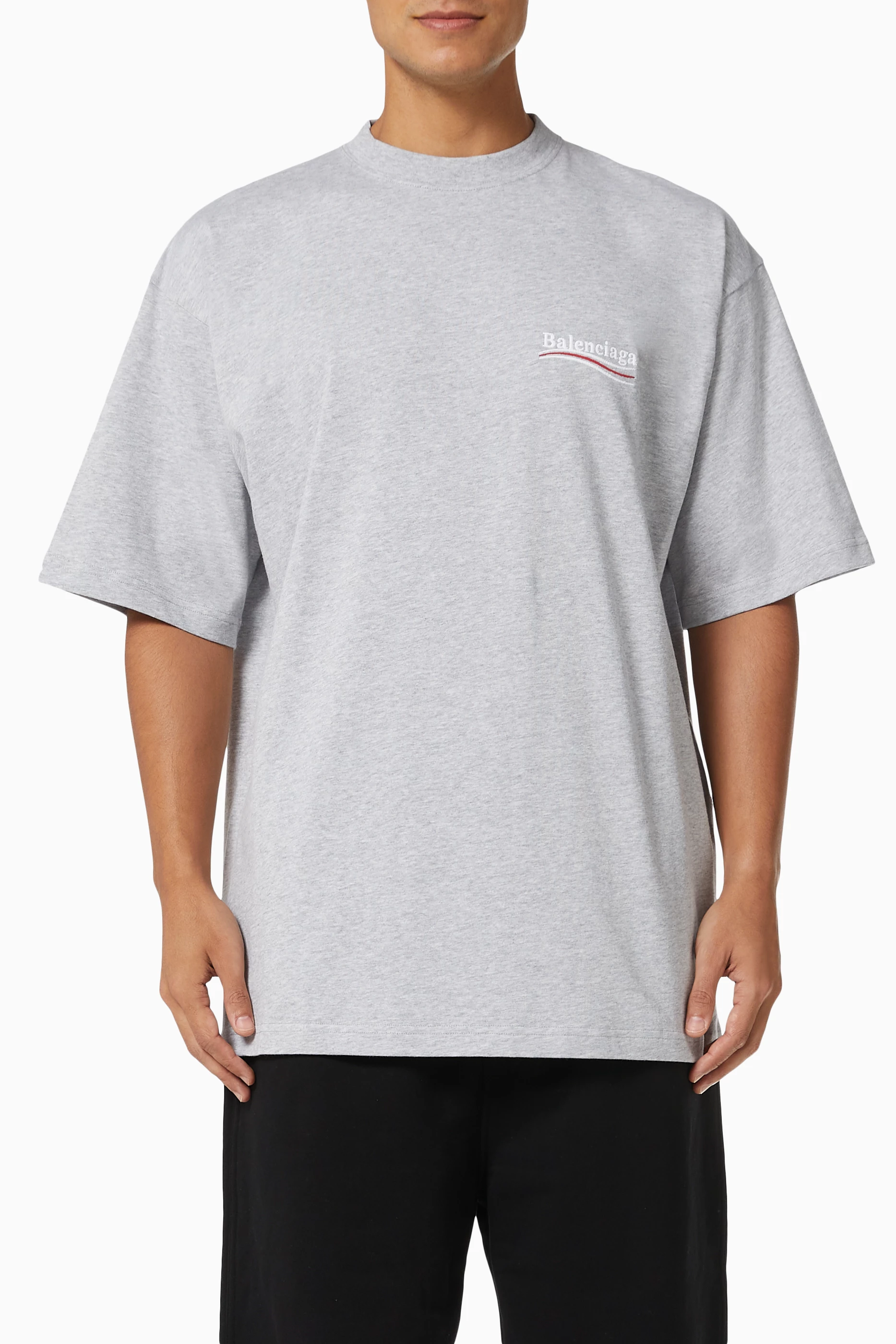 Balenciaga grey t shirt discount
