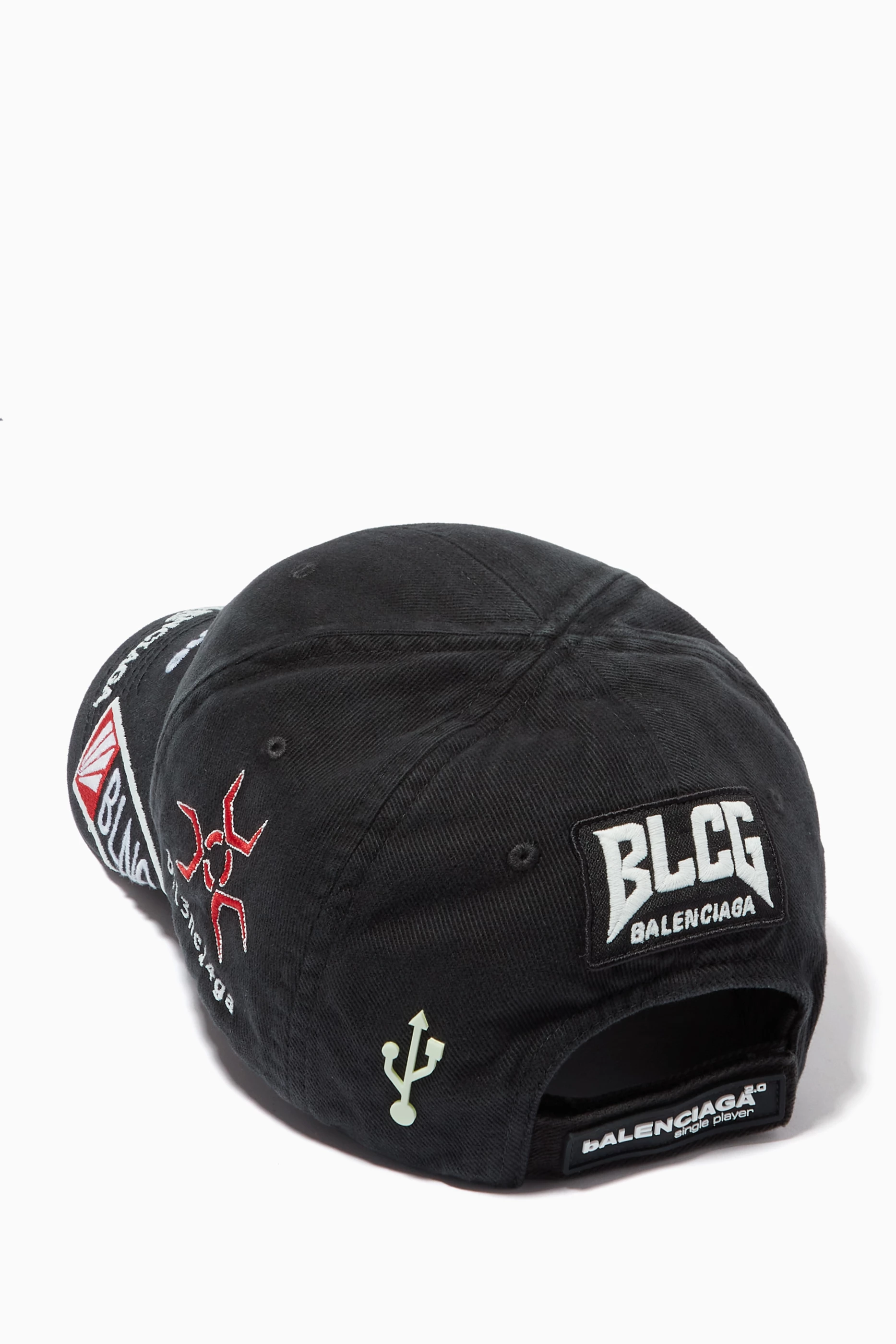 Buy Balenciaga Black Gamer Cap in Organic Cotton for Men in UAE Ounass
