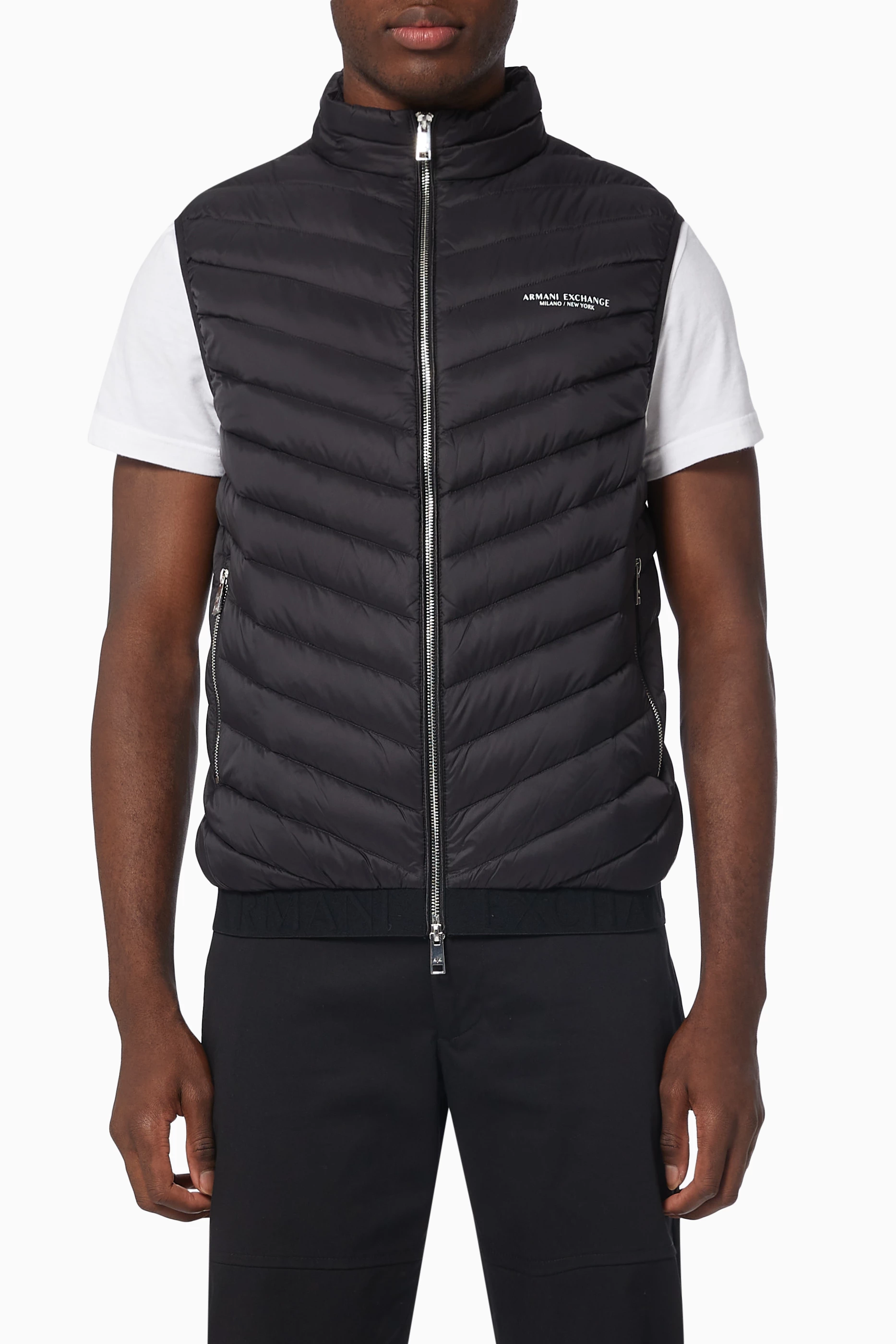 Armani exchange puffer best sale vest
