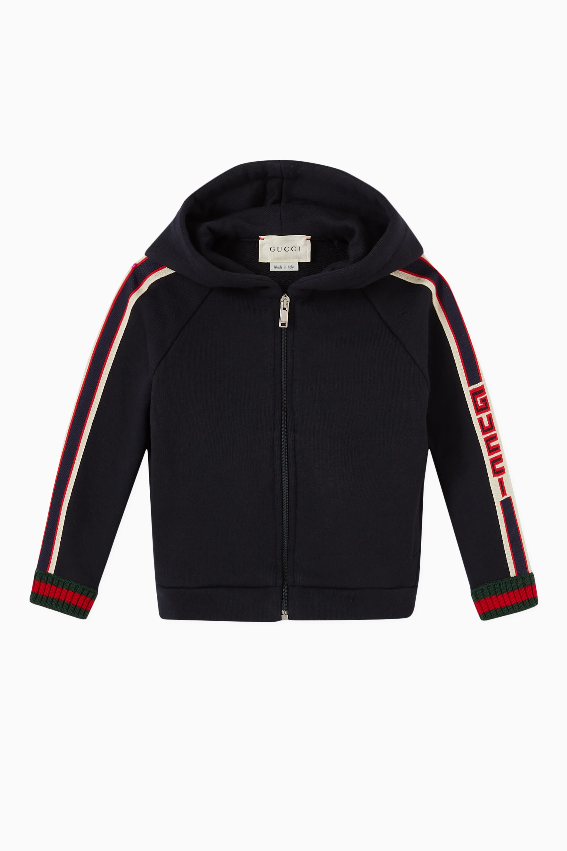 Buy Gucci Blue Gucci Stripe Baby Sweatshirt in Cotton for Baby
