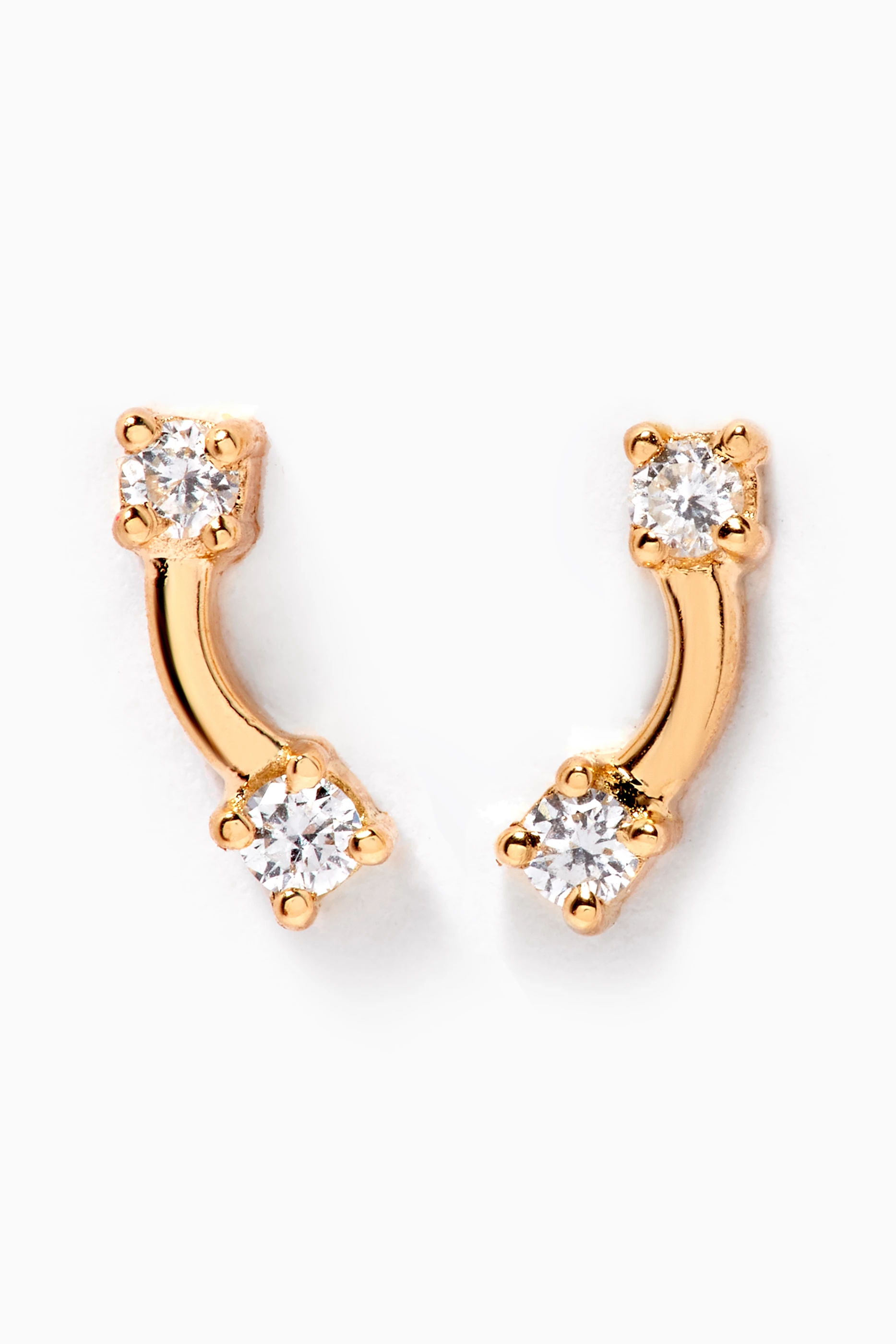 Diamond earrings in best sale yellow gold
