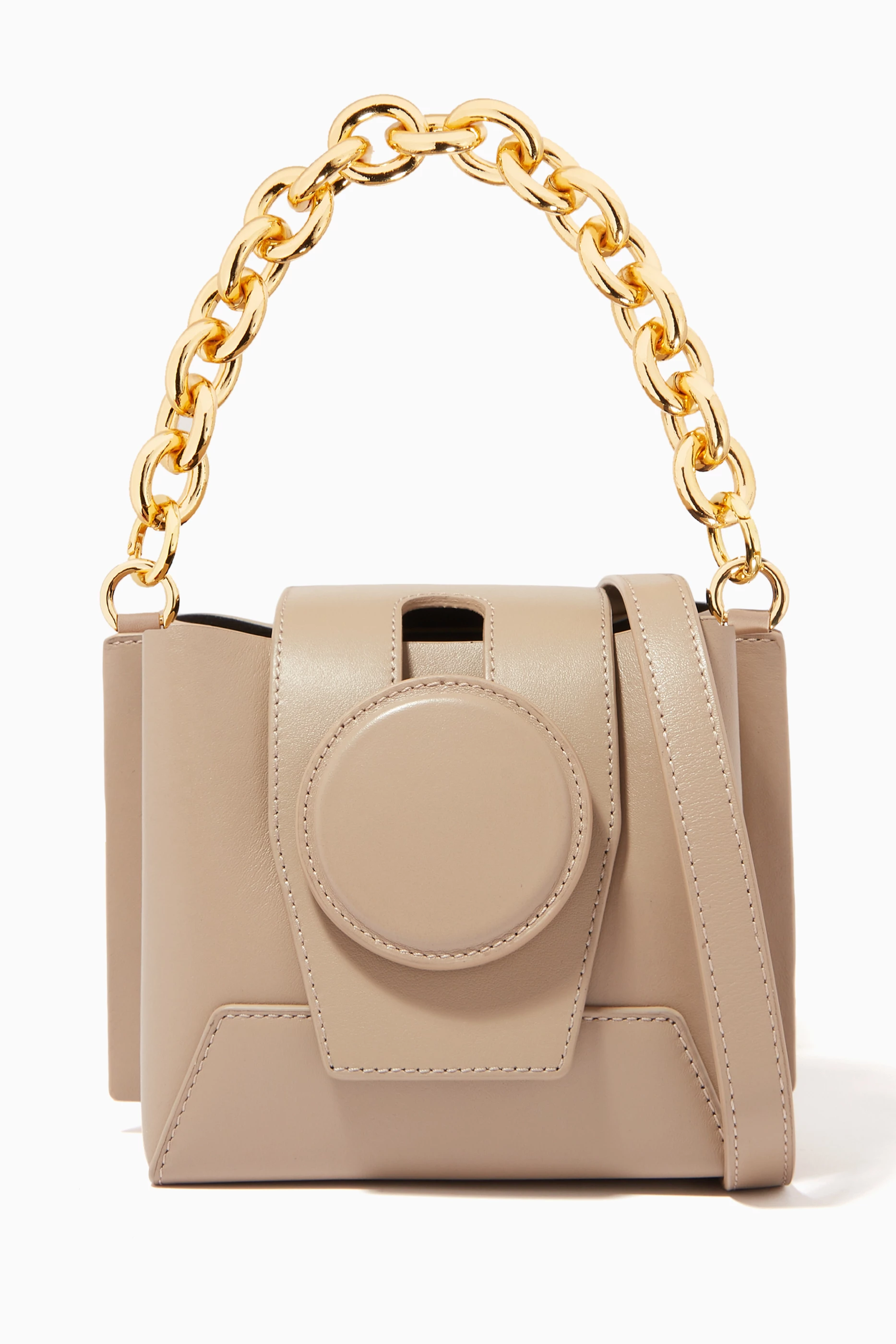 Buy YUZEFI Neutral Daria Bag in Leather for Women in UAE Ounass