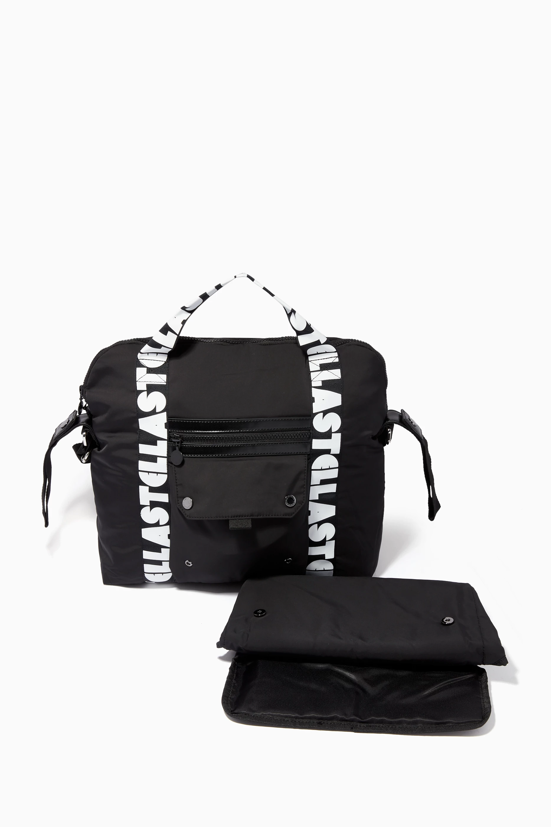 Buy Stella McCartney Black Stella Logo Diaper Bag in Nylon for UNISEX in UAE Ounass