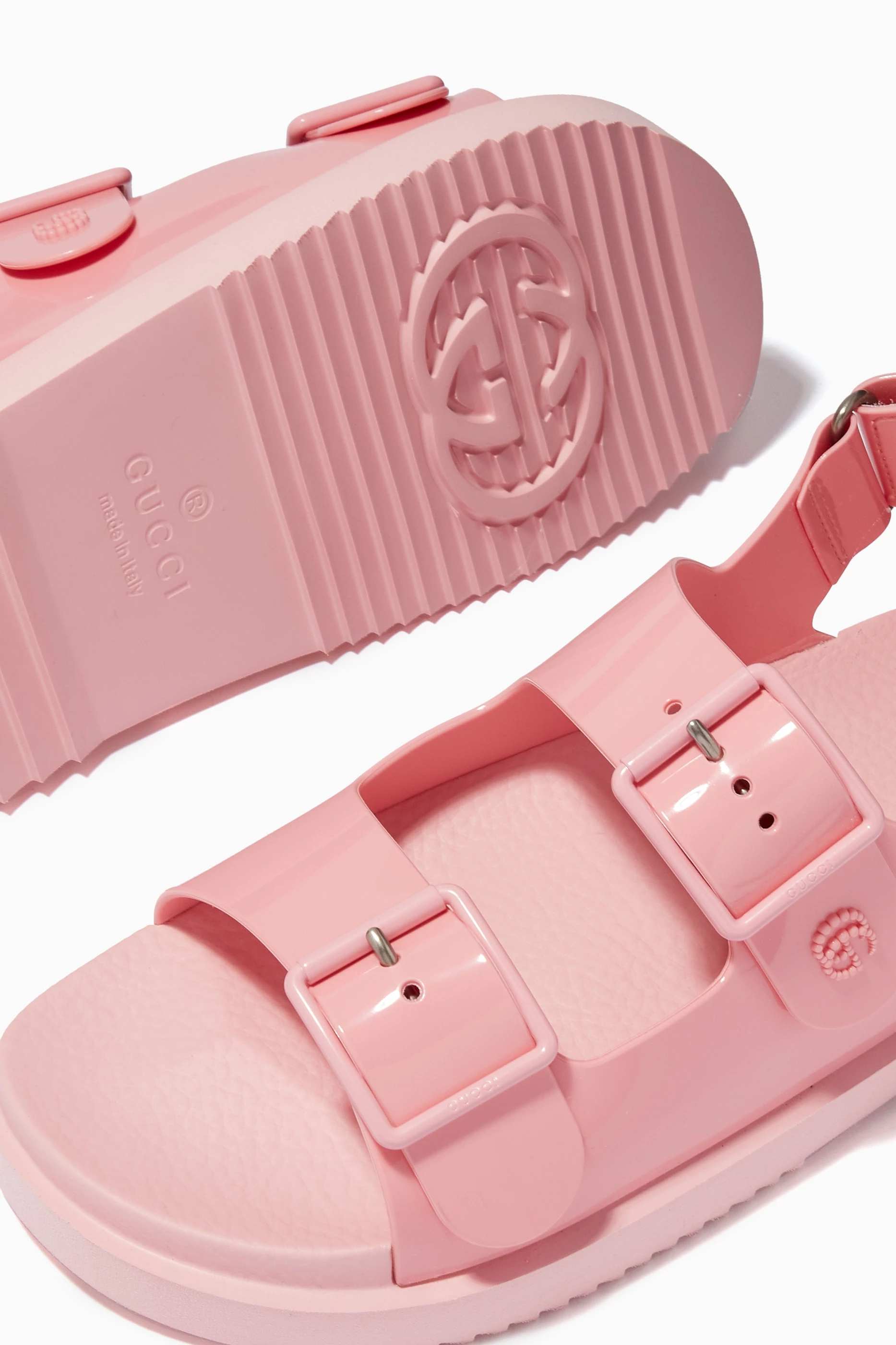 Gucci pink jelly hotsell sandals