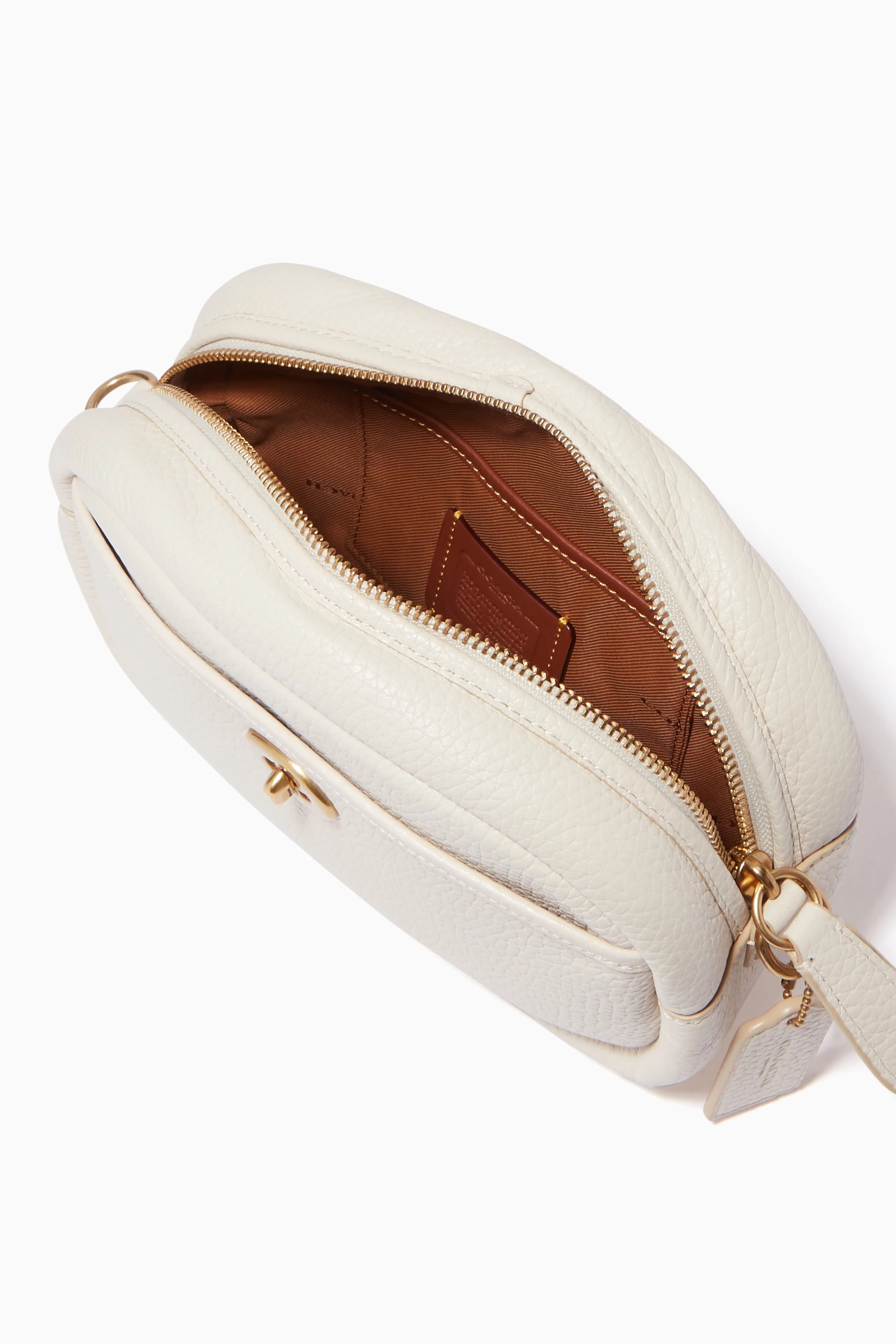 Coach polished pebble leather sales camera bag