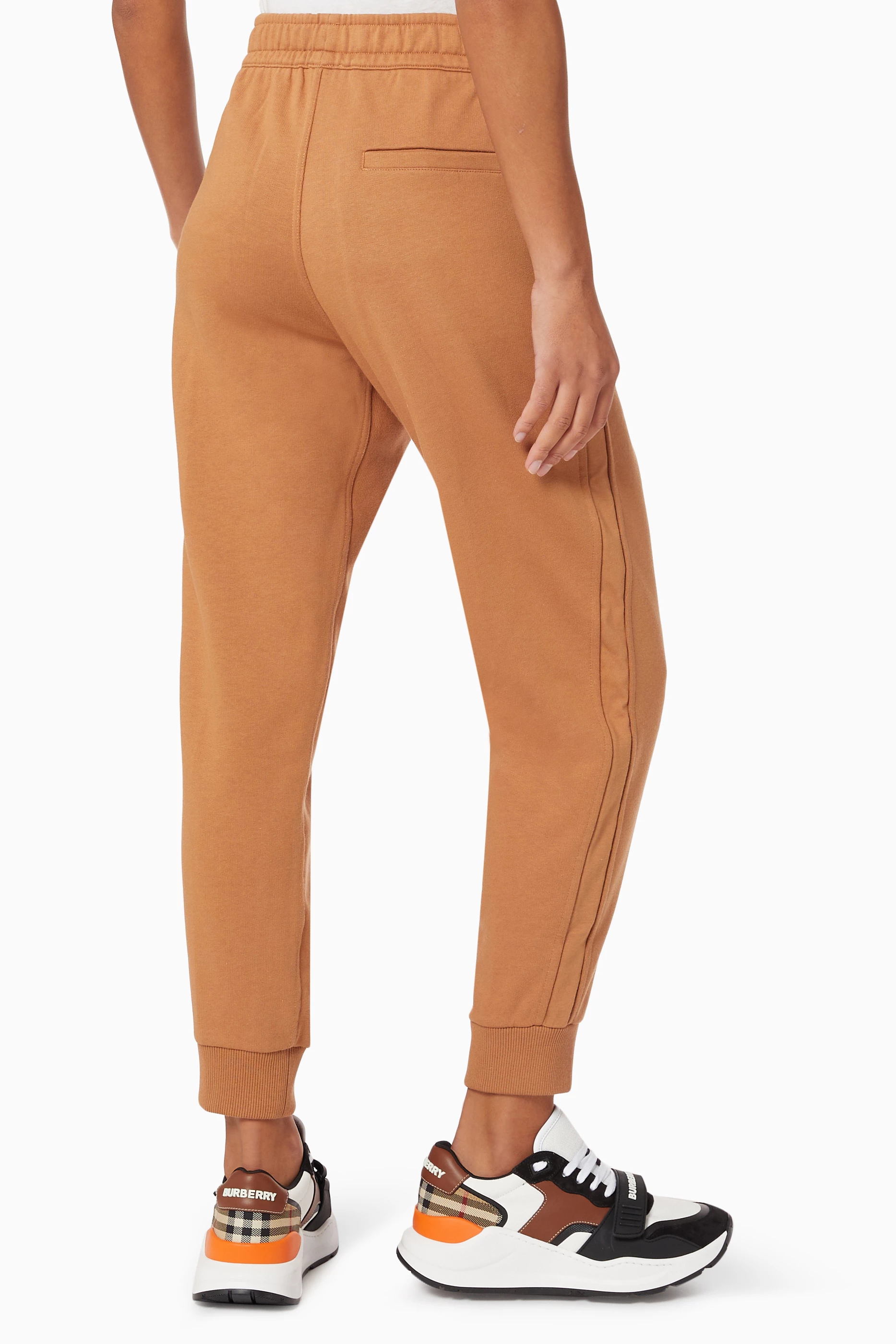 Buy Burberry Neutral Sweatpants in Loop back Cotton for Women in