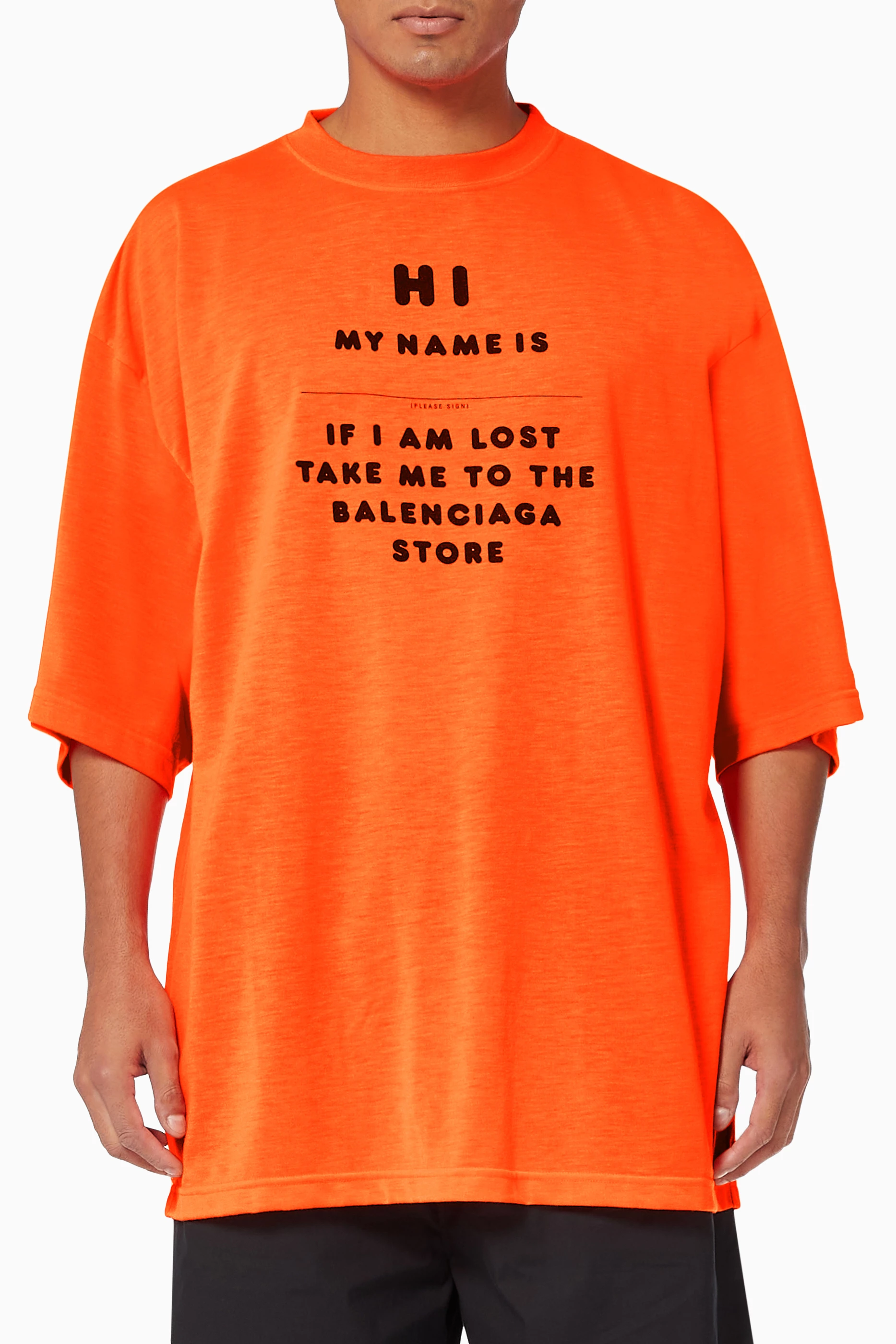 Balenciaga t shirt orange hotsell