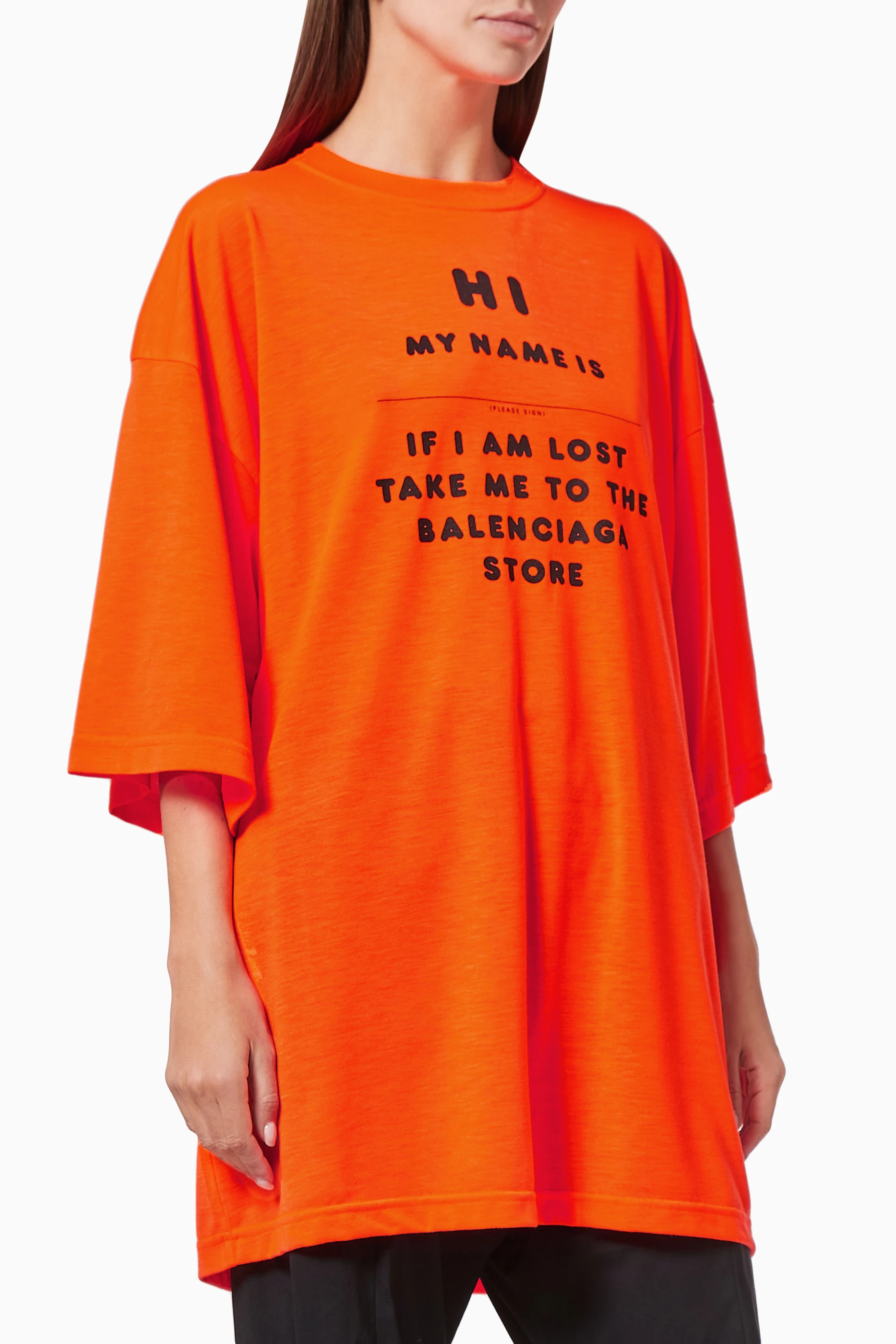 Orange 2025 balenciaga shirt