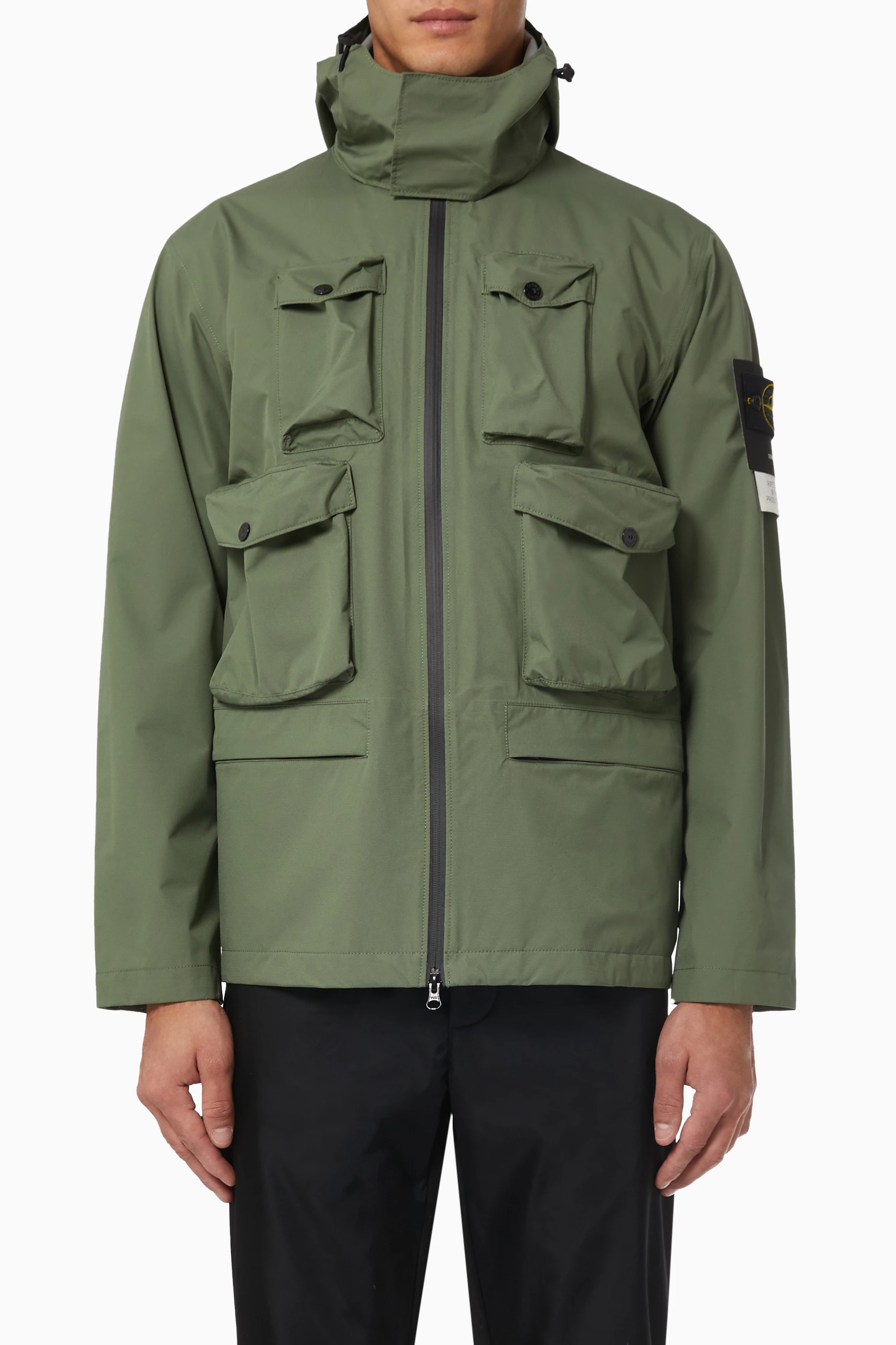 Green stone island deals jacket
