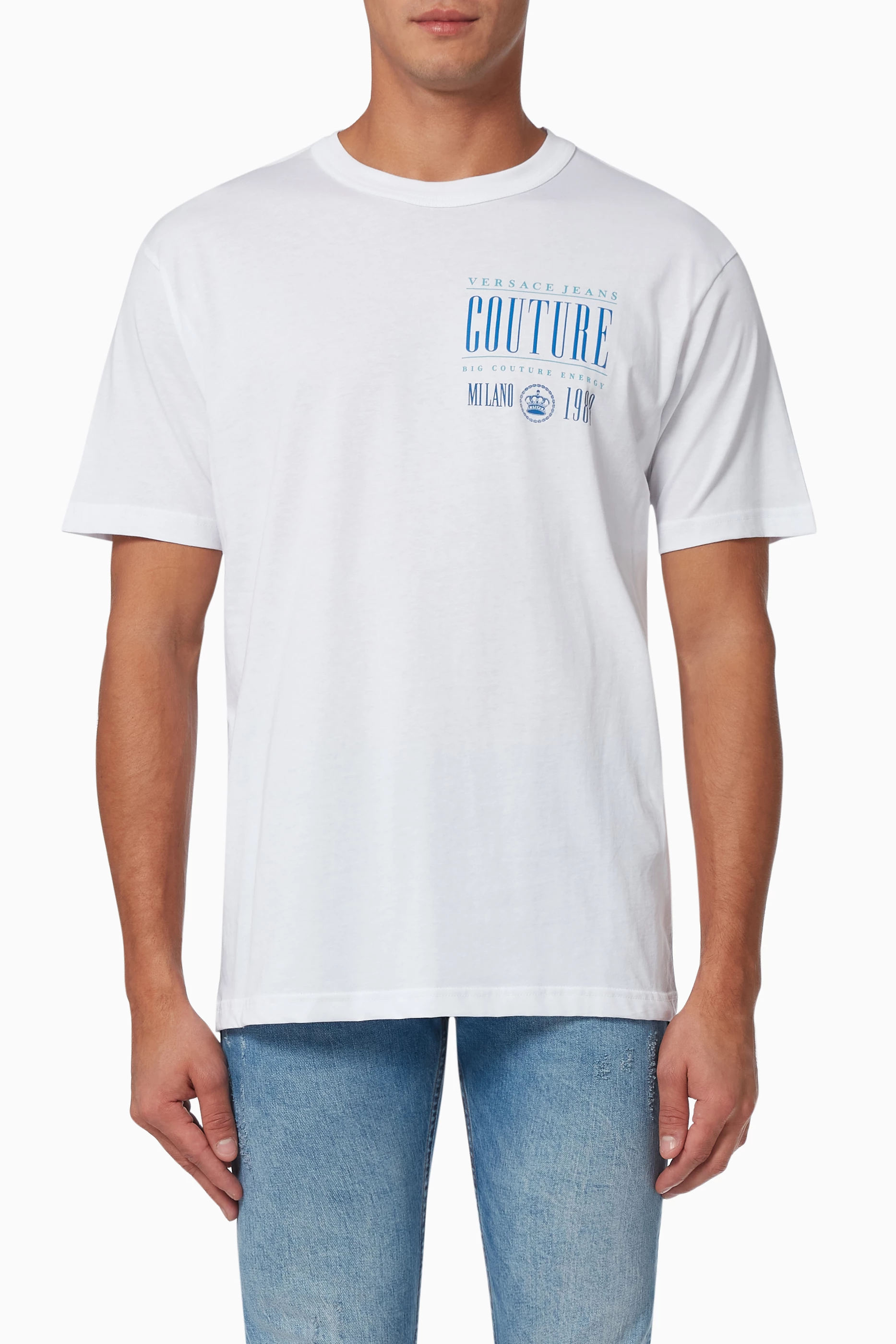 Versace jeans white t shirt clearance