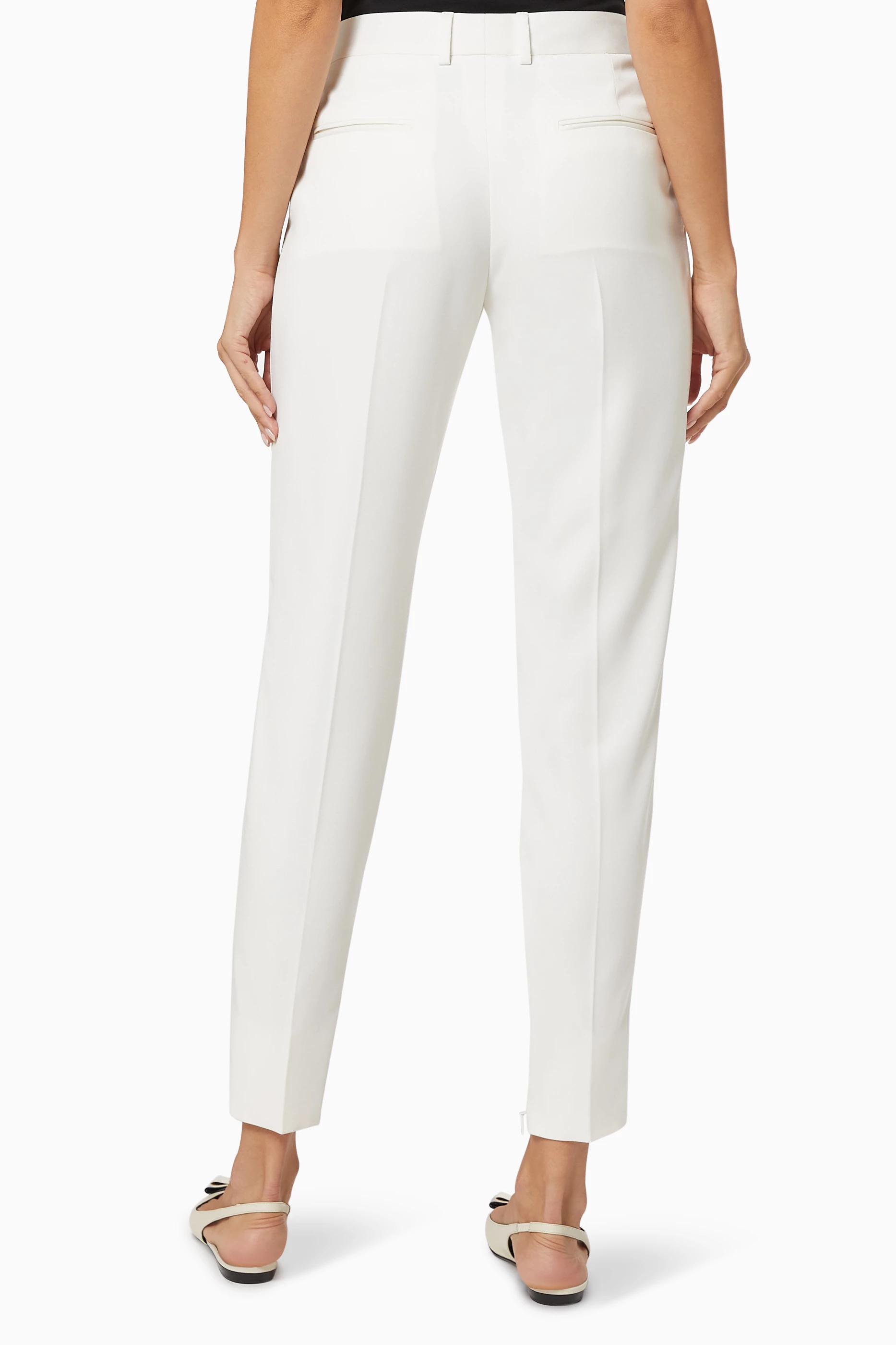 White tuxedo pants for women on sale