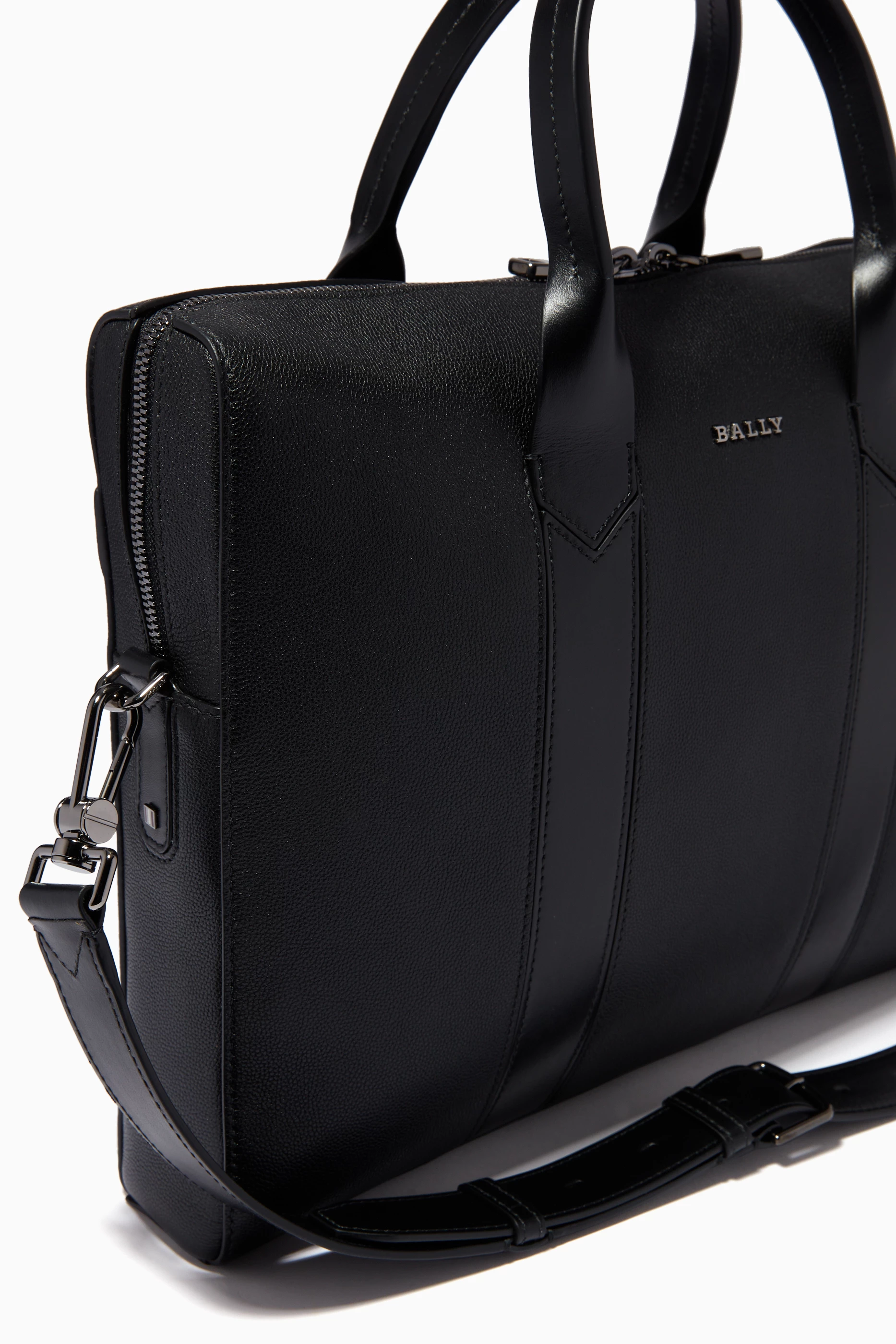 Buy Bally Black Elter Business Bag in Leather for Men in UAE Ounass