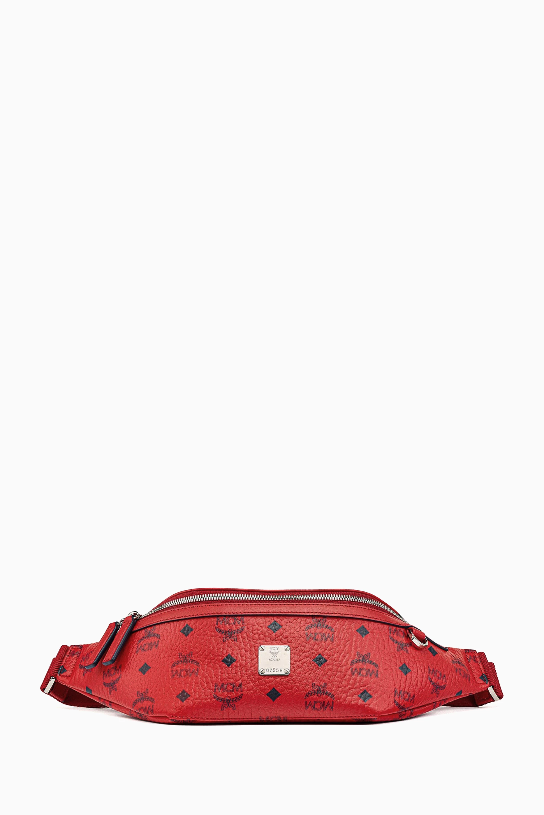 Mcm red belt bag new arrivals