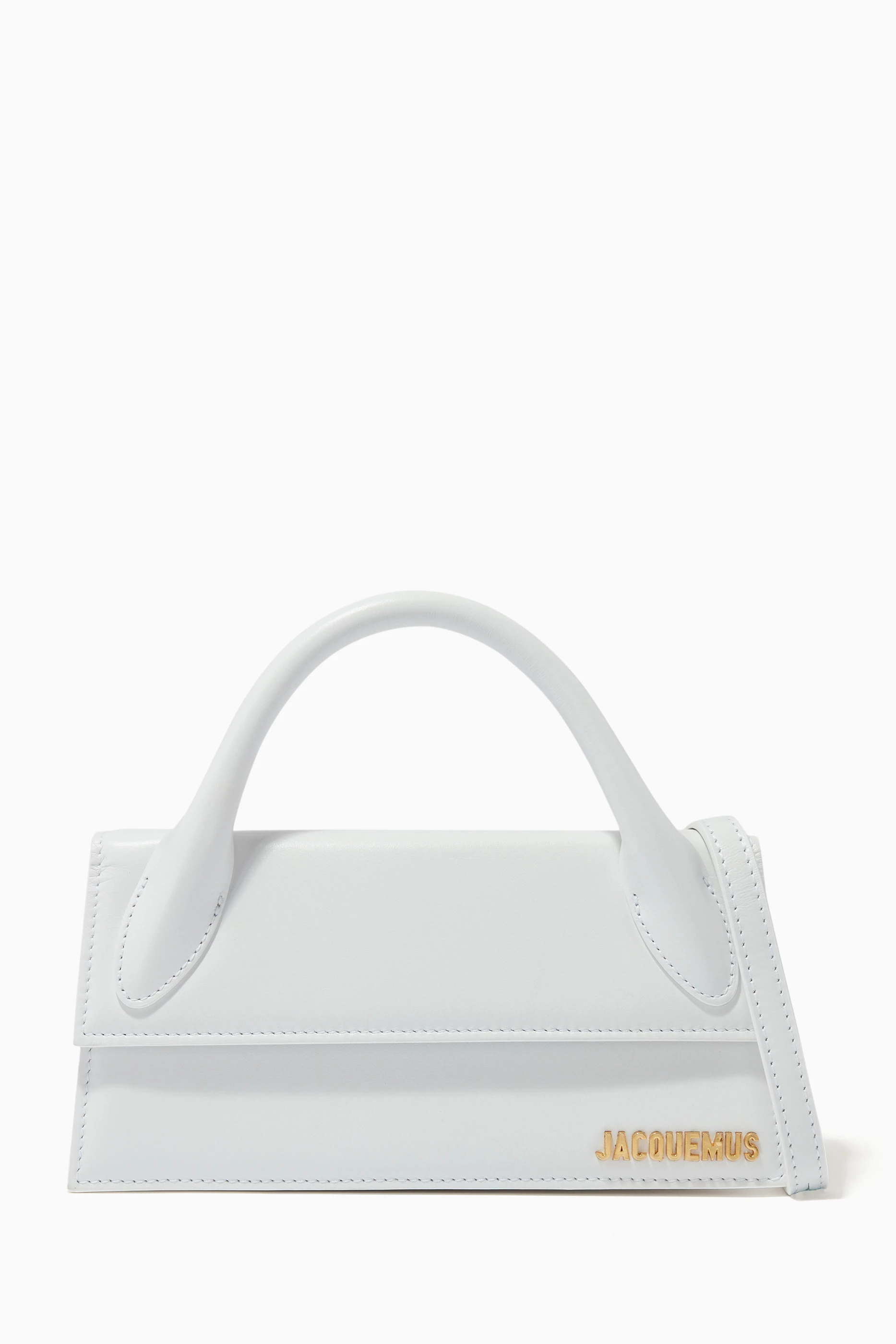 Buy Jacquemus White Le Chiquito Long Bag in Leather for Women in