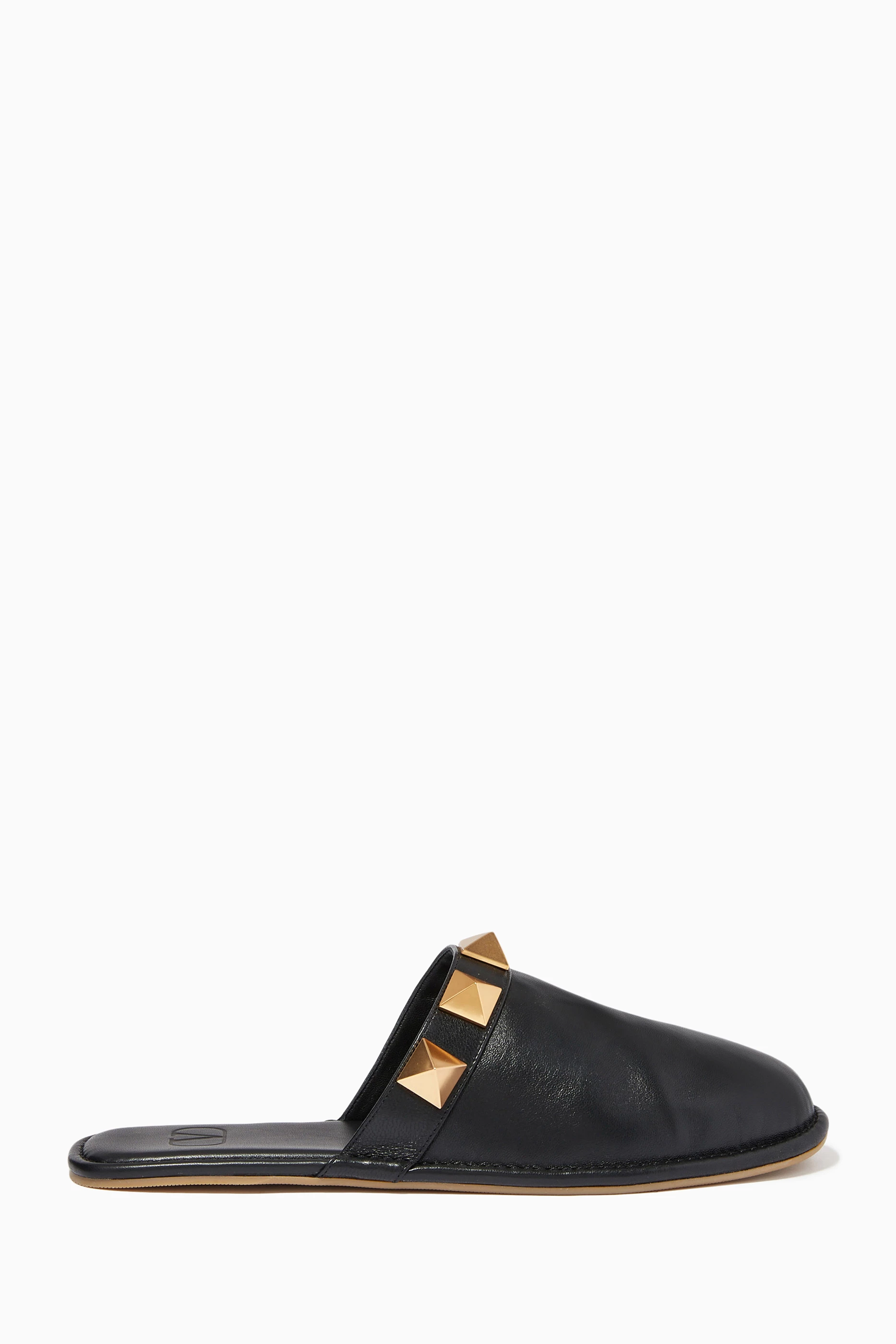 Valentino store black slippers