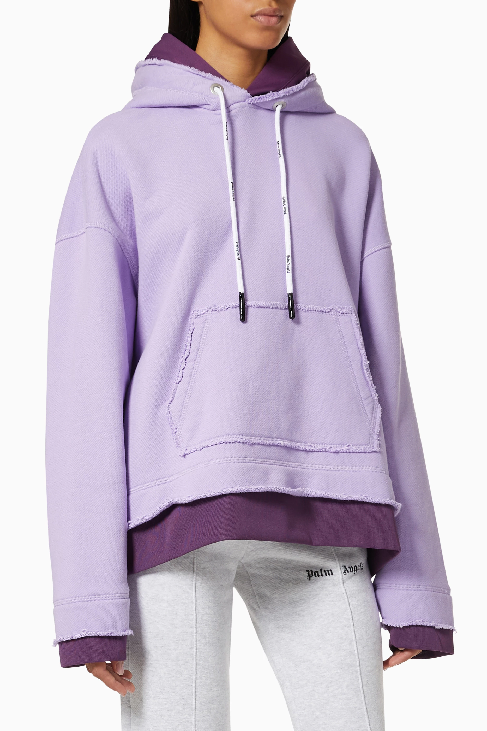 Palm angels purple best sale hoodie