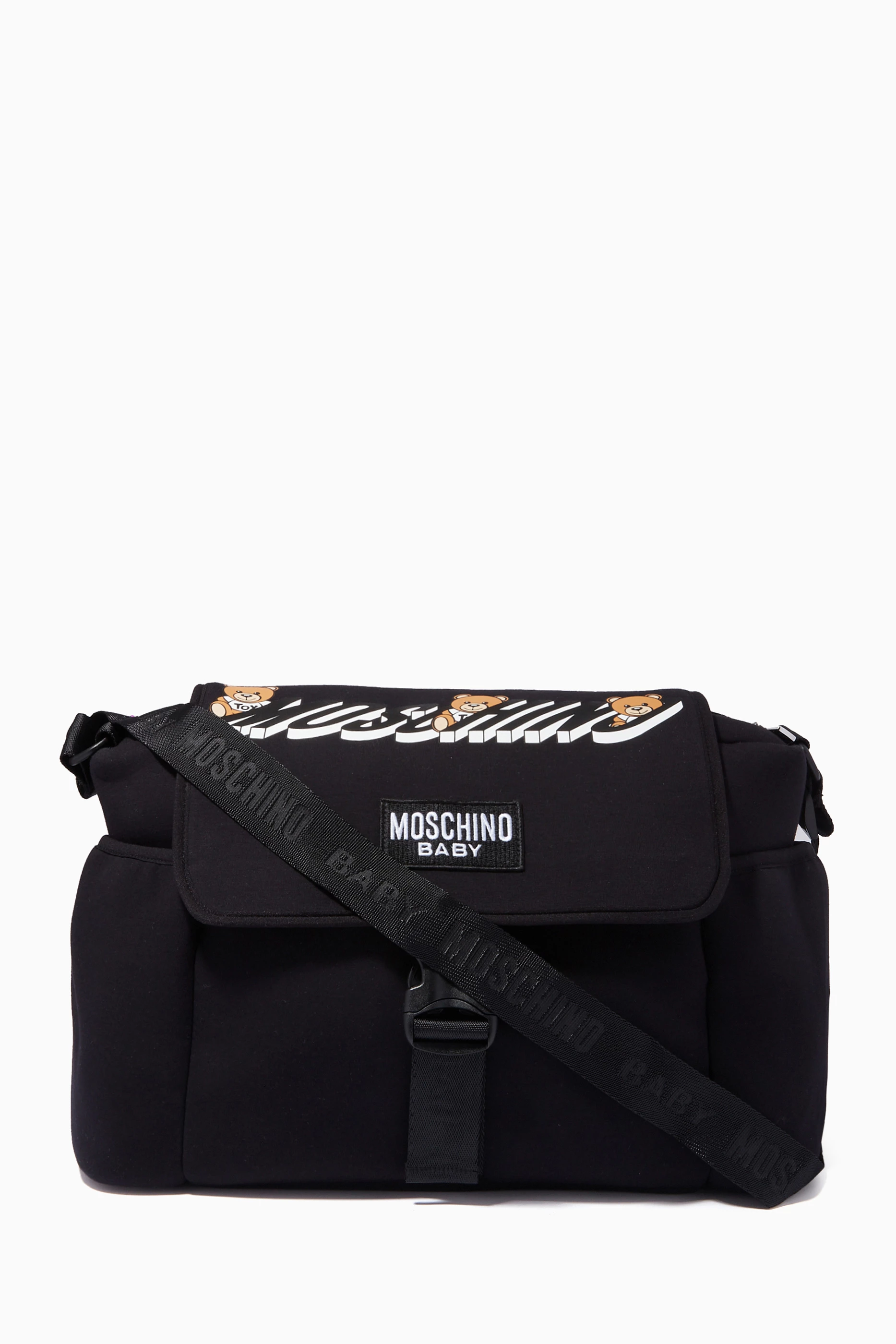 Moschino diaper top bag black