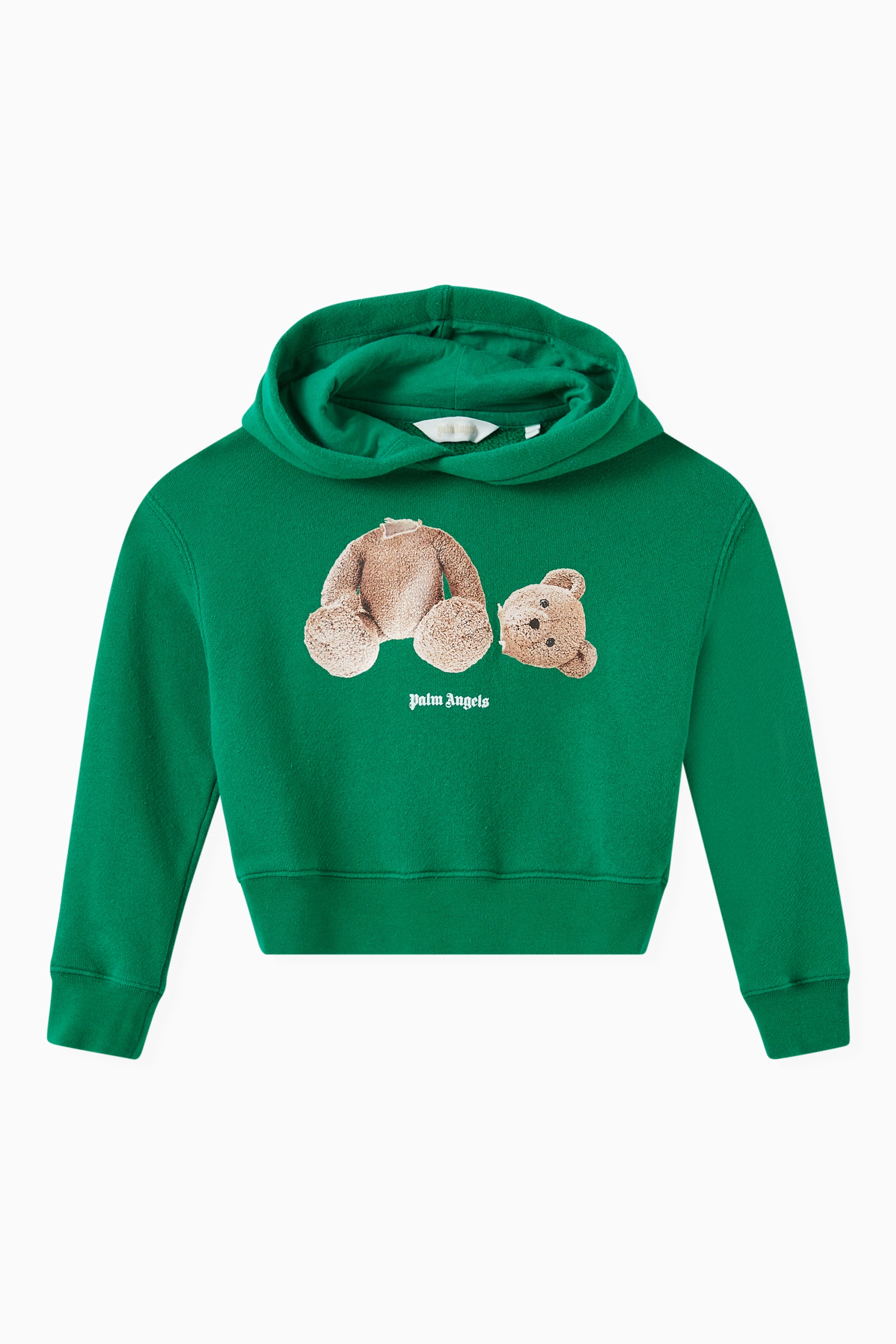 BEAR HOODIE in green - Palm Angels® Official