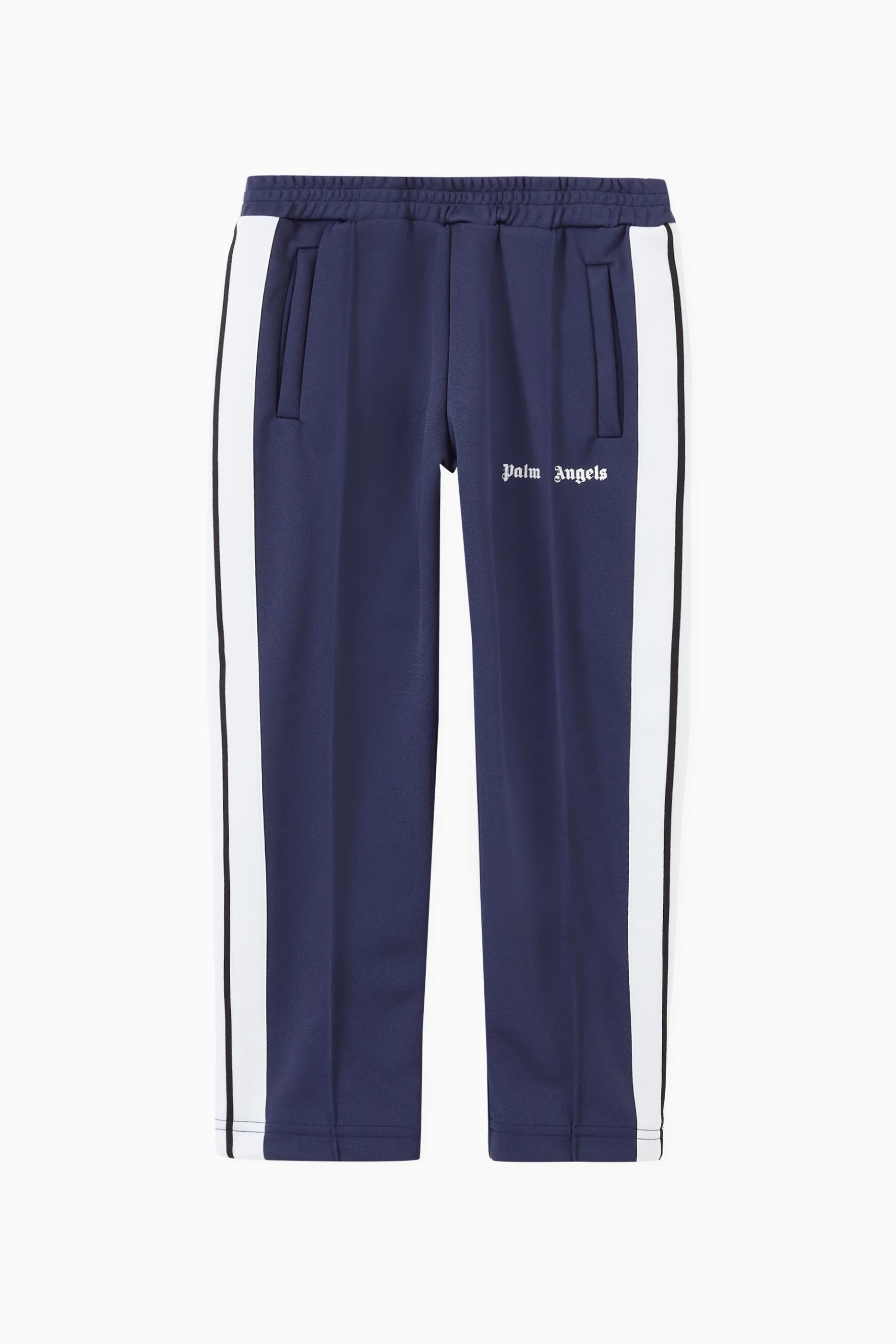 Buy Palm Angels Blue Track Pants in Technical Fabric for Boys in
