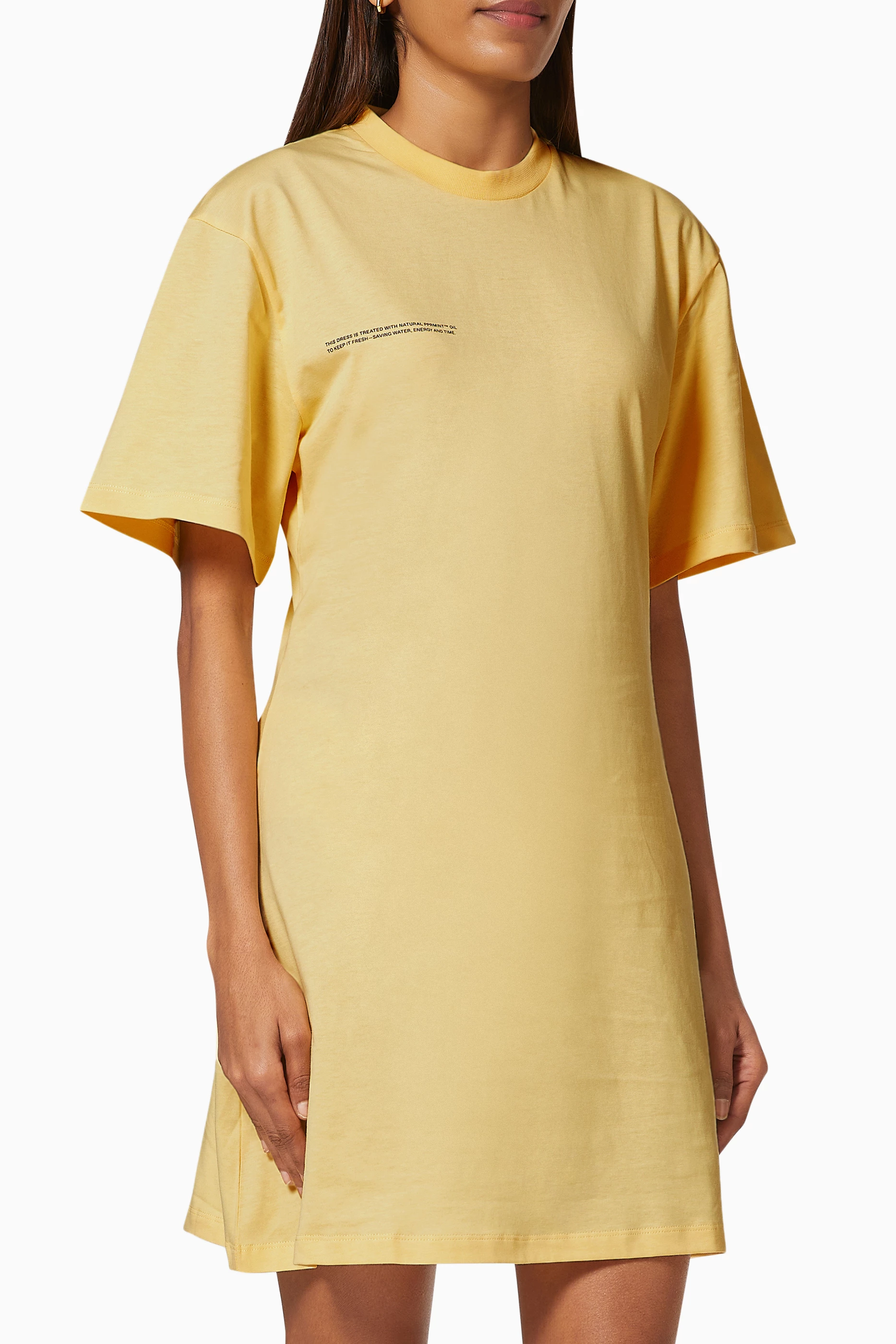 Oversized yellow t shirt dress on sale