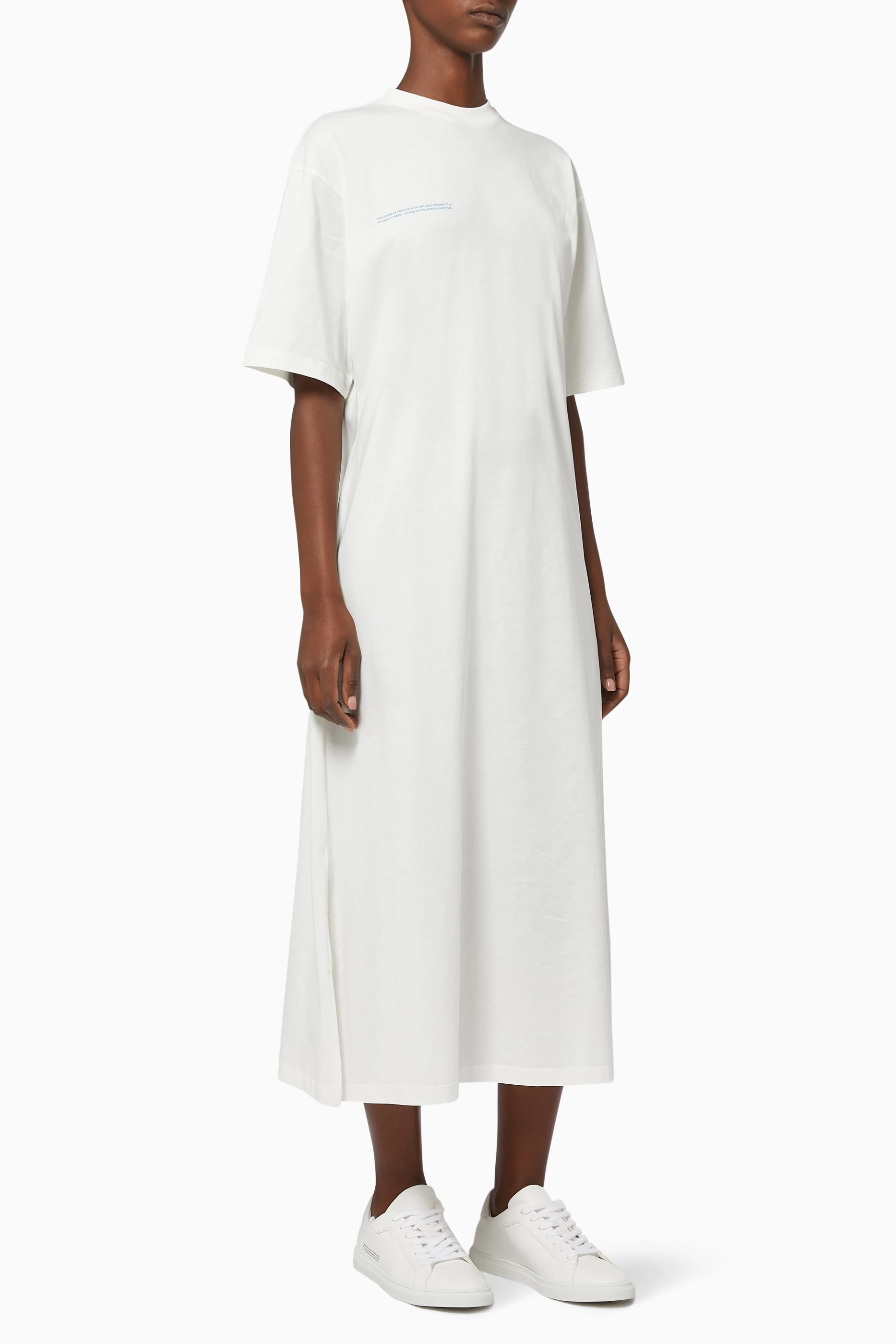 Buy PANGAIA Neutral Lightweight Organic Cotton Long T shirt Dress