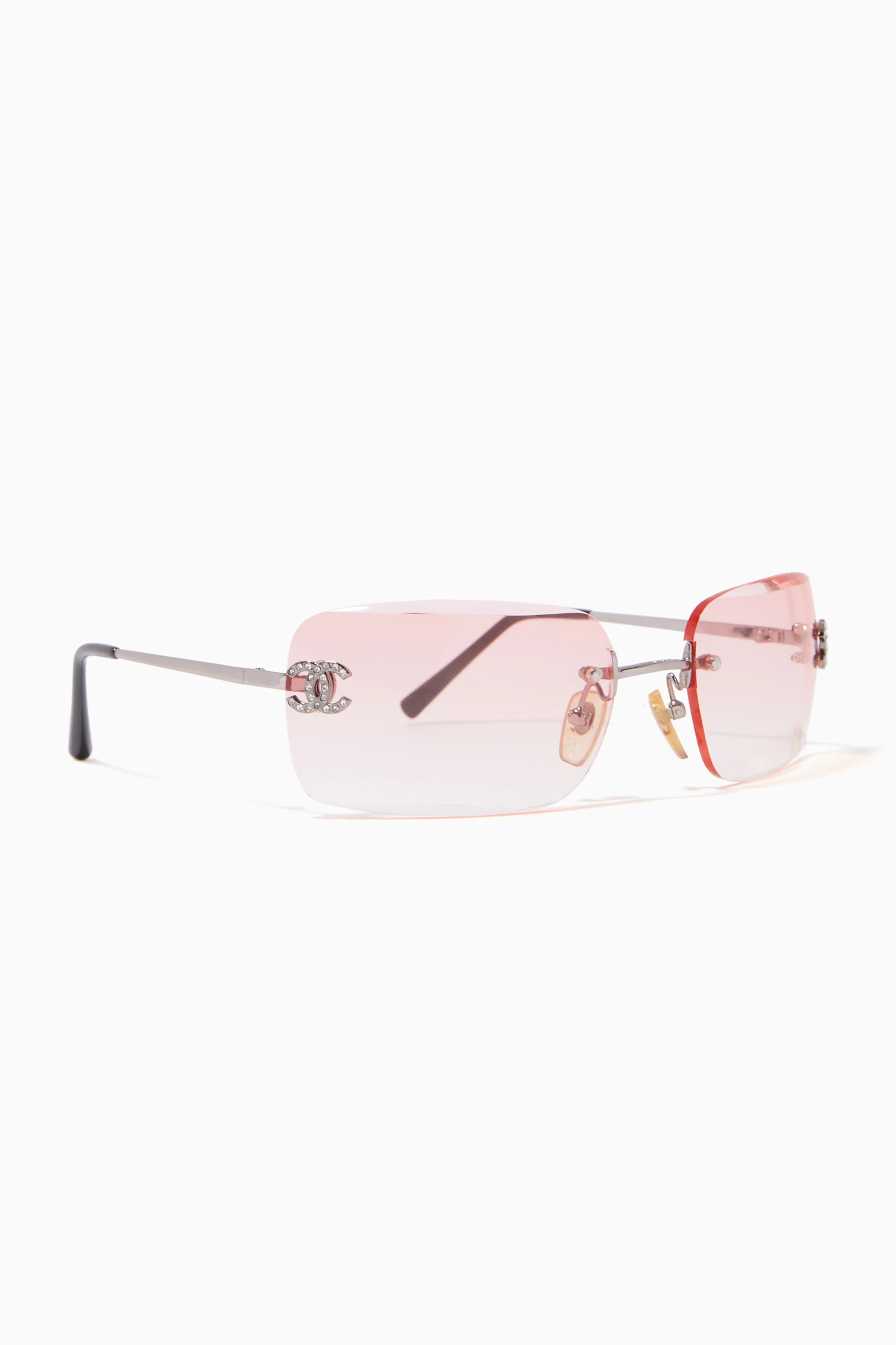 Chanel sales rimless sunglasses