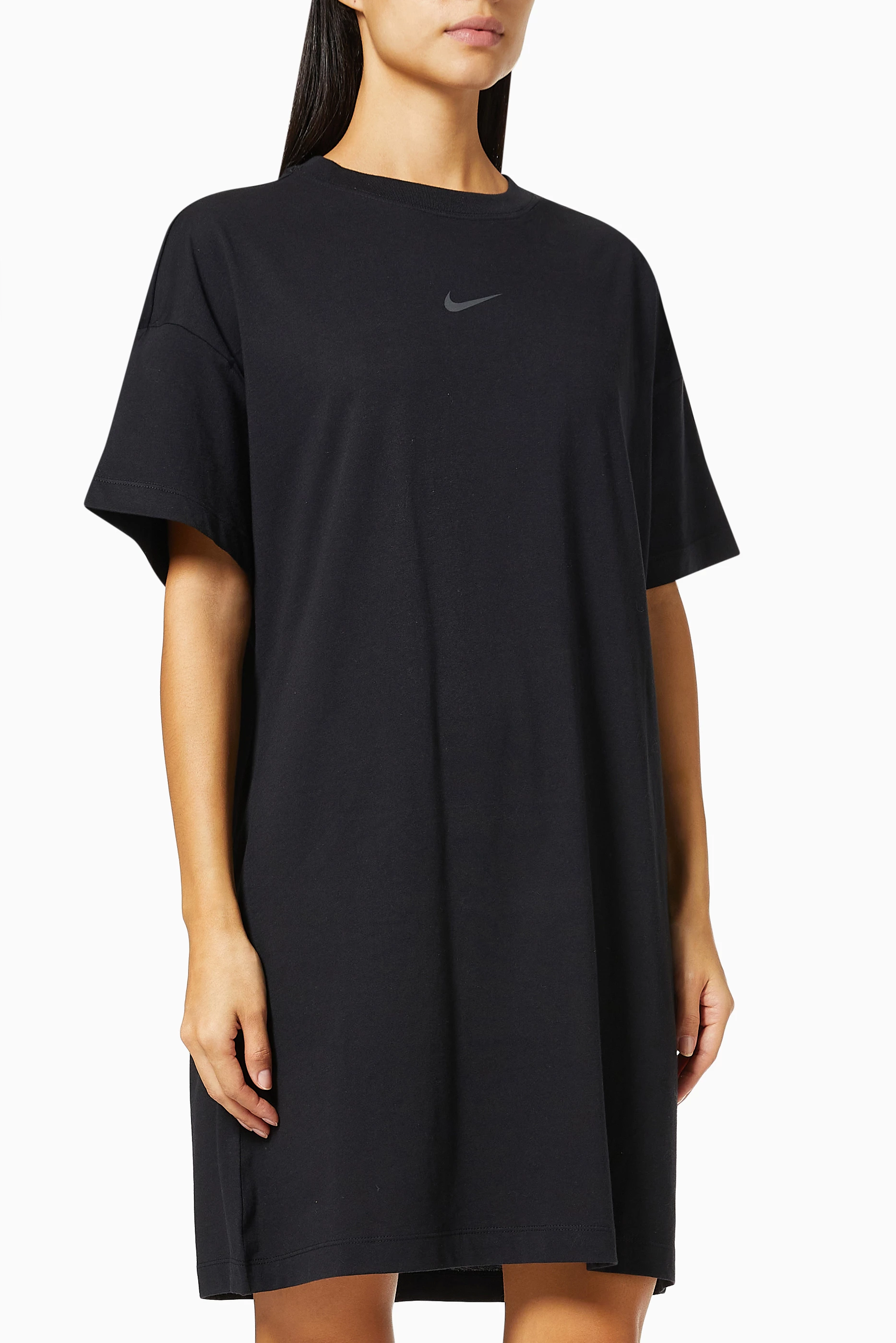 Nike t shirt dress deals black