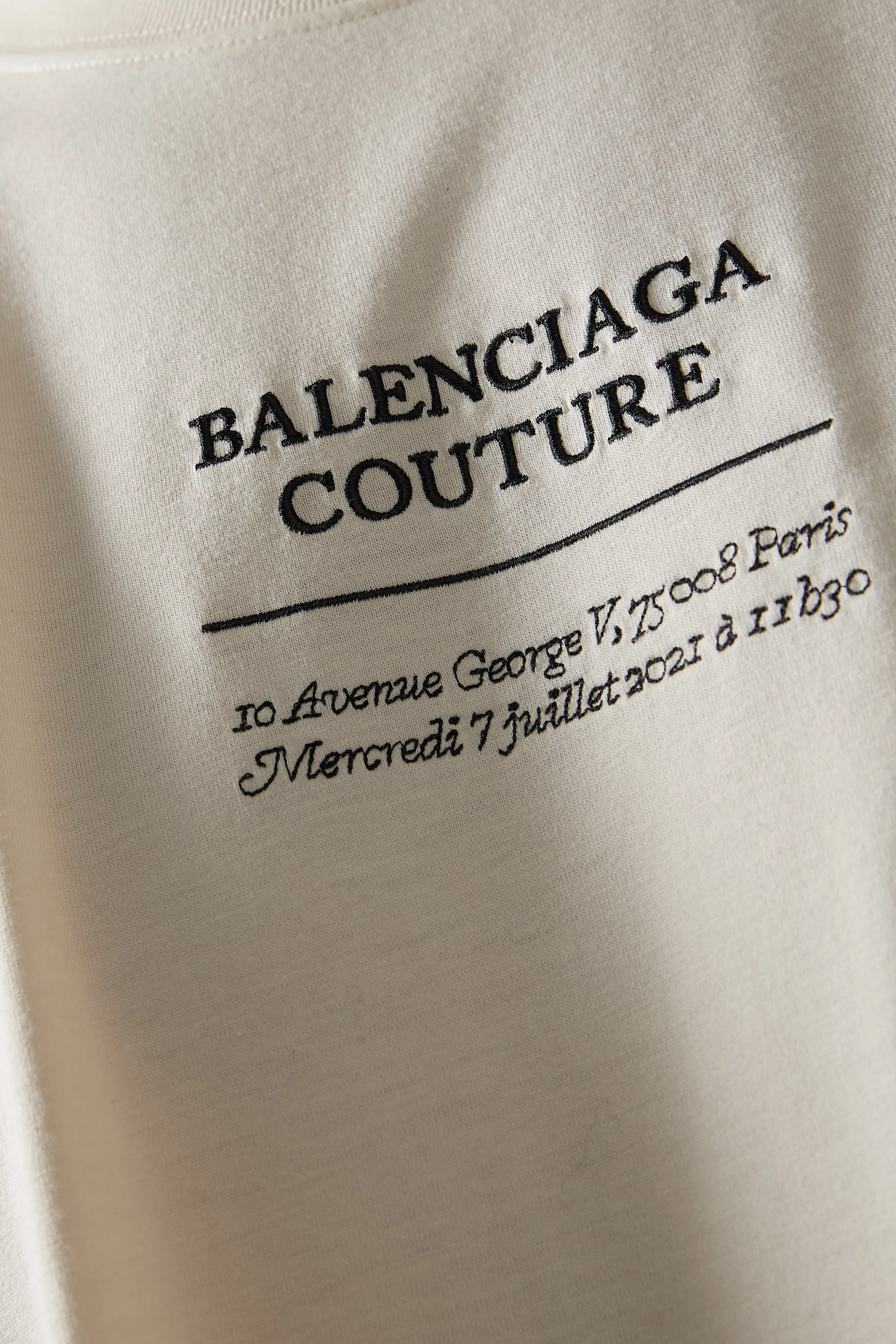 Buy Balenciaga Neutral Couture Boxy T shirt in Jersey for Men in