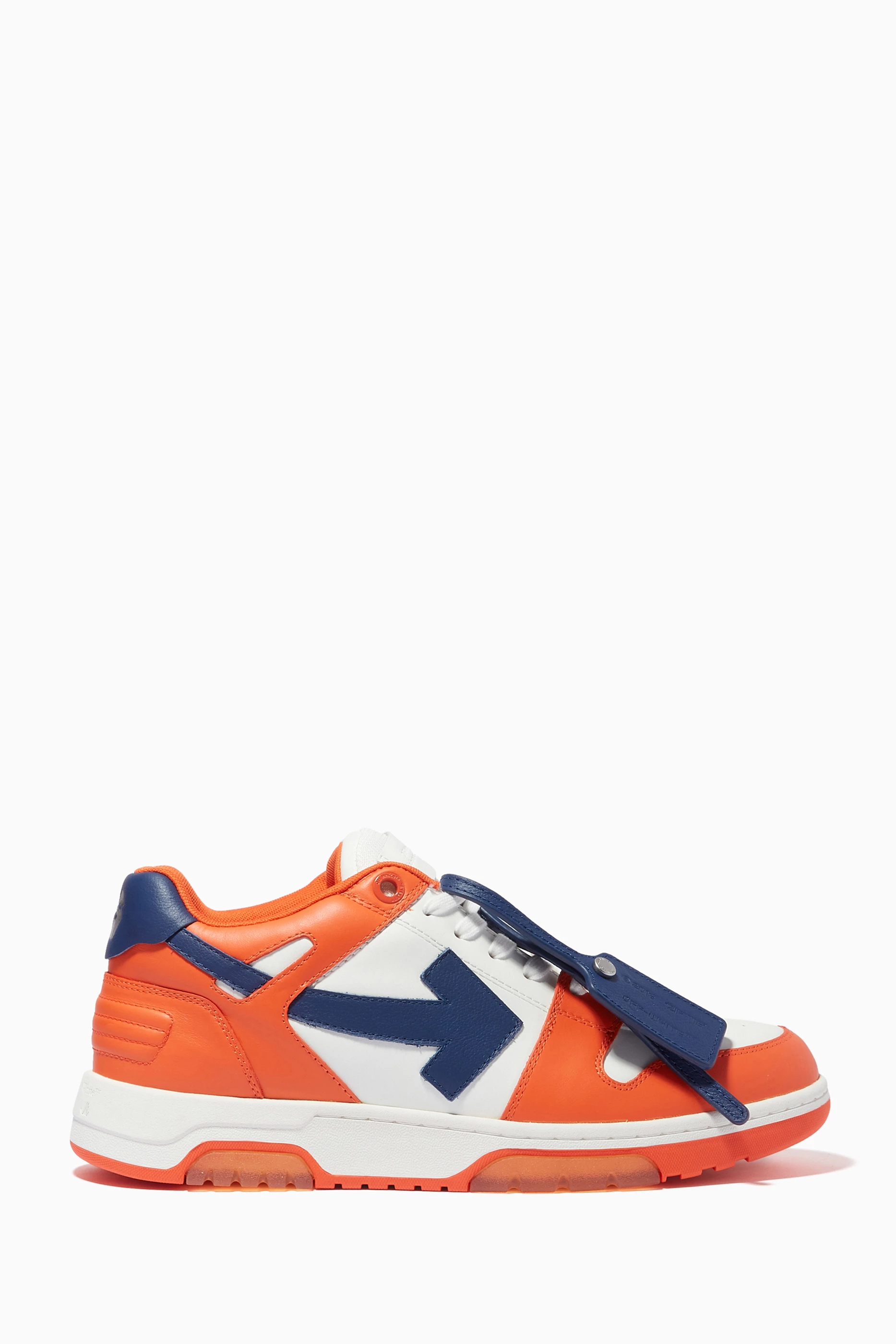 Orange off deals white shoes