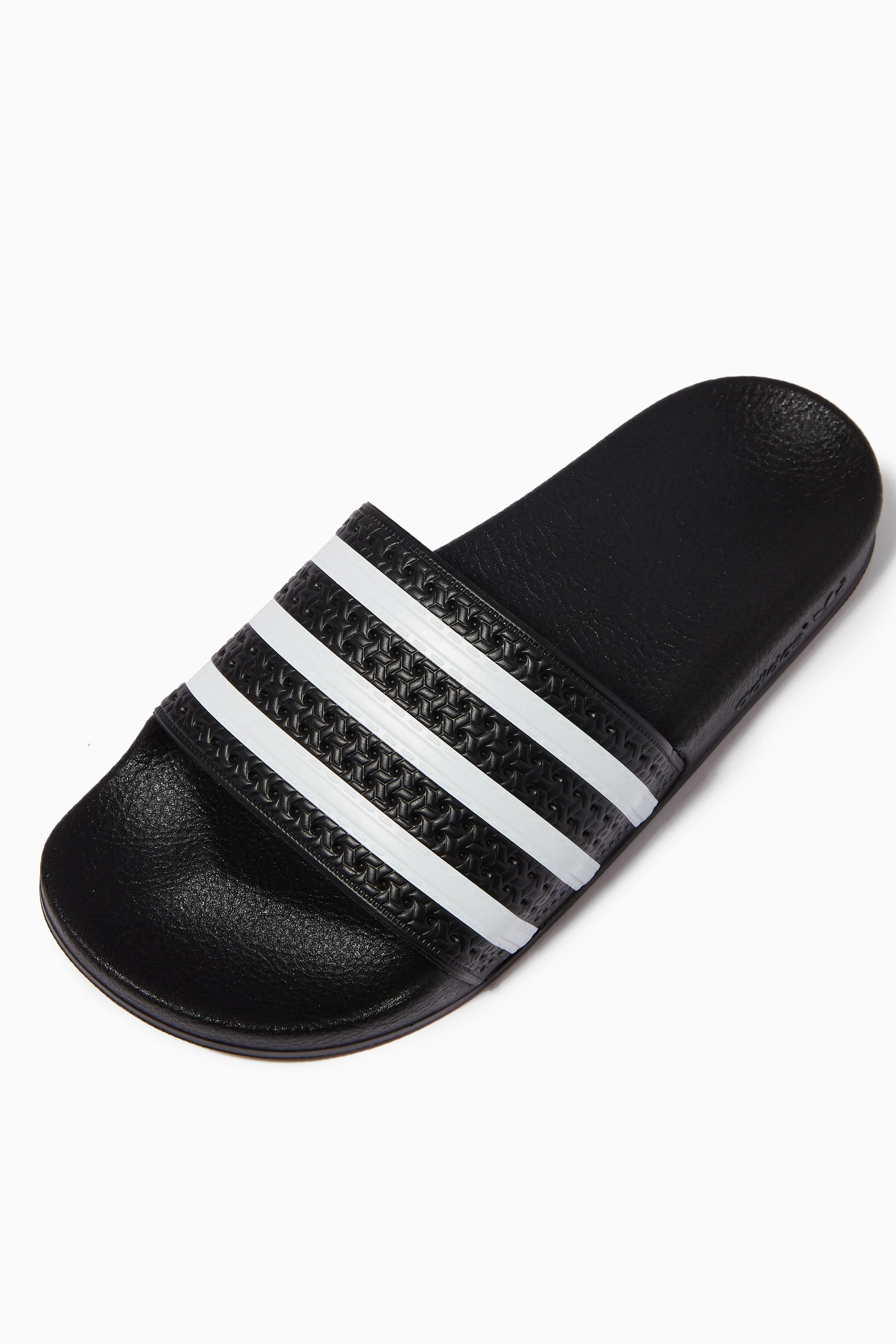 Buy adidas Black Adilette Slide Sandals in Rubber for Boys in UAE