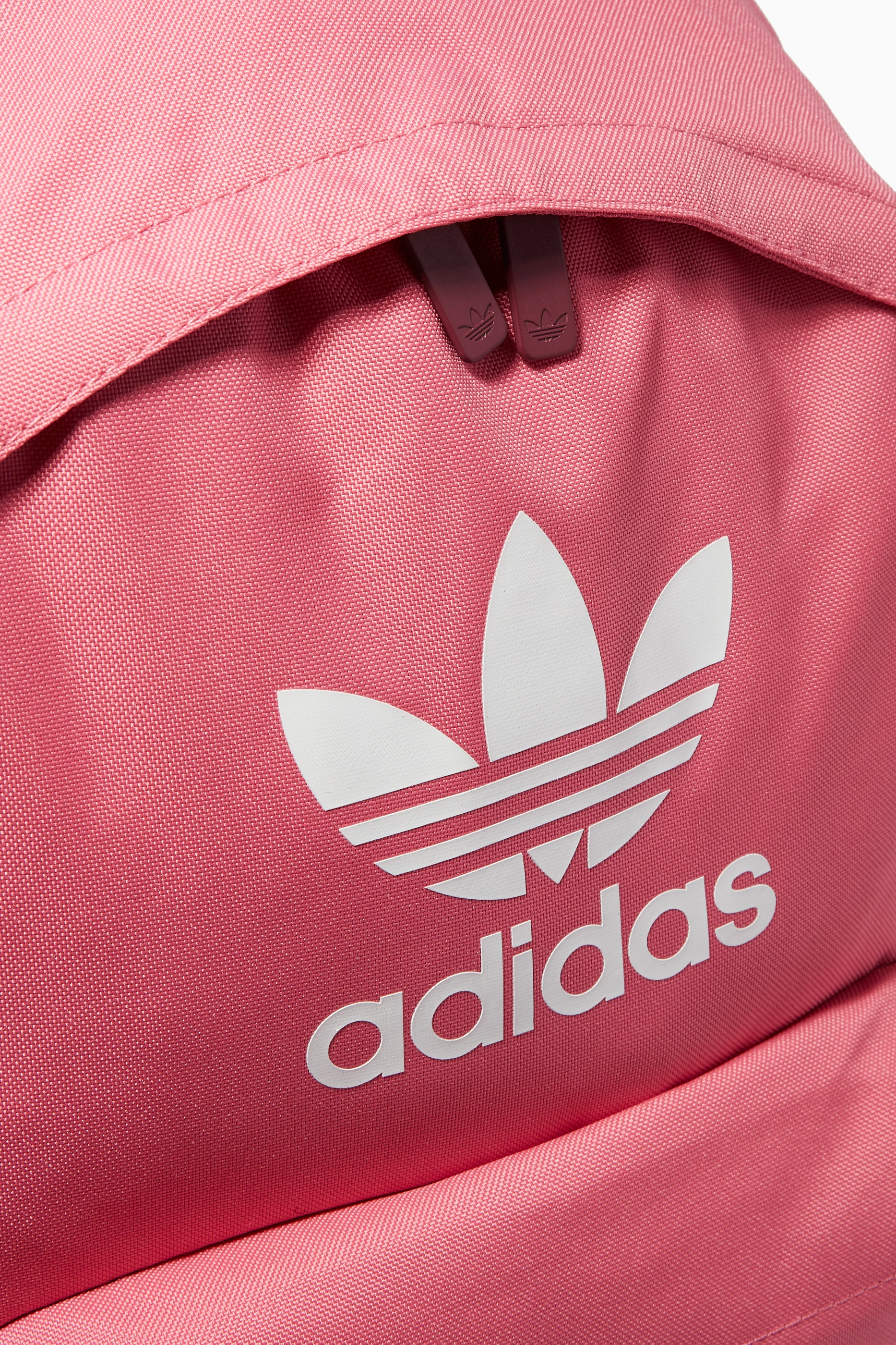 Adidas originals big discount logo dark pink backpack