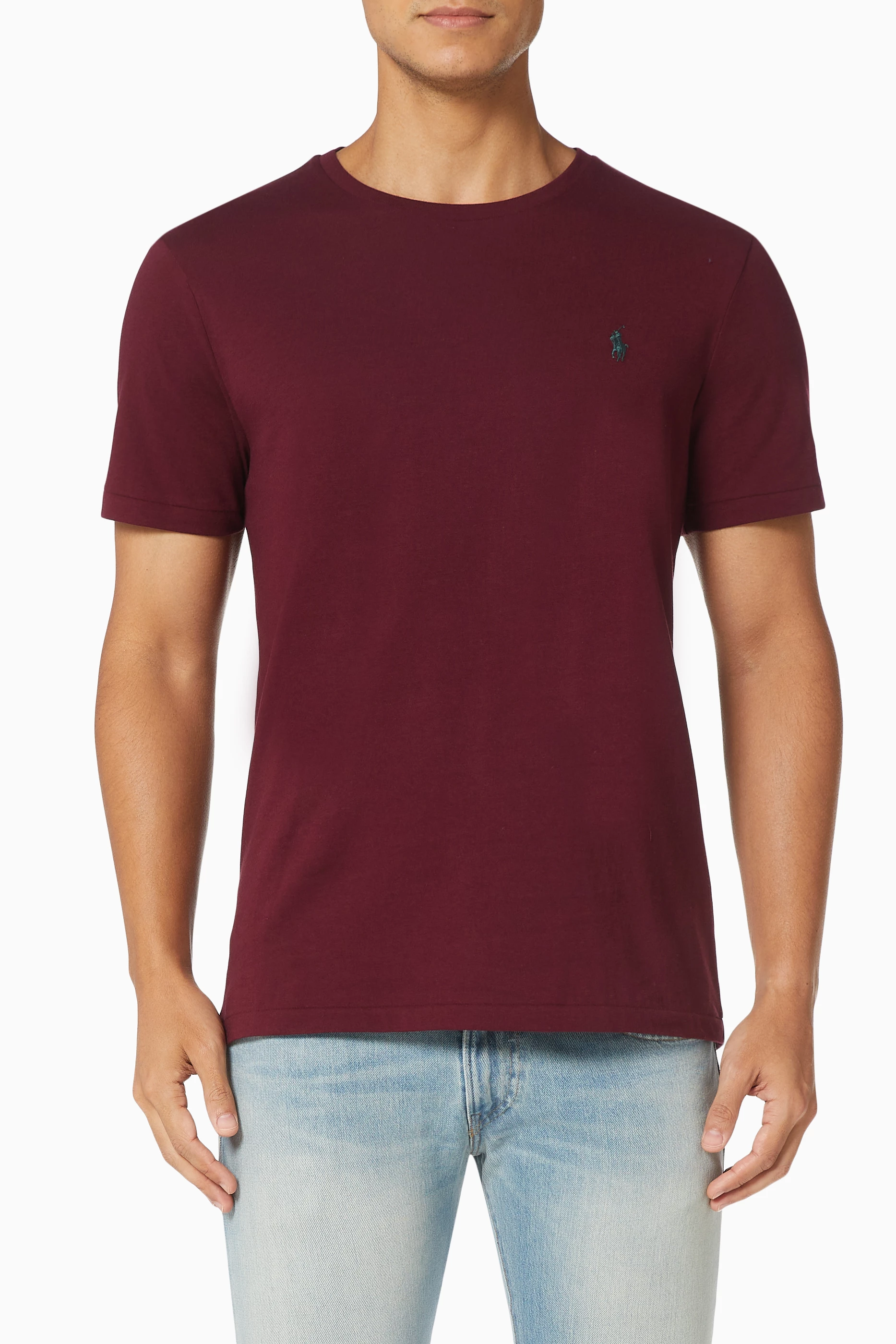 Maroon ralph lauren t shirt sale