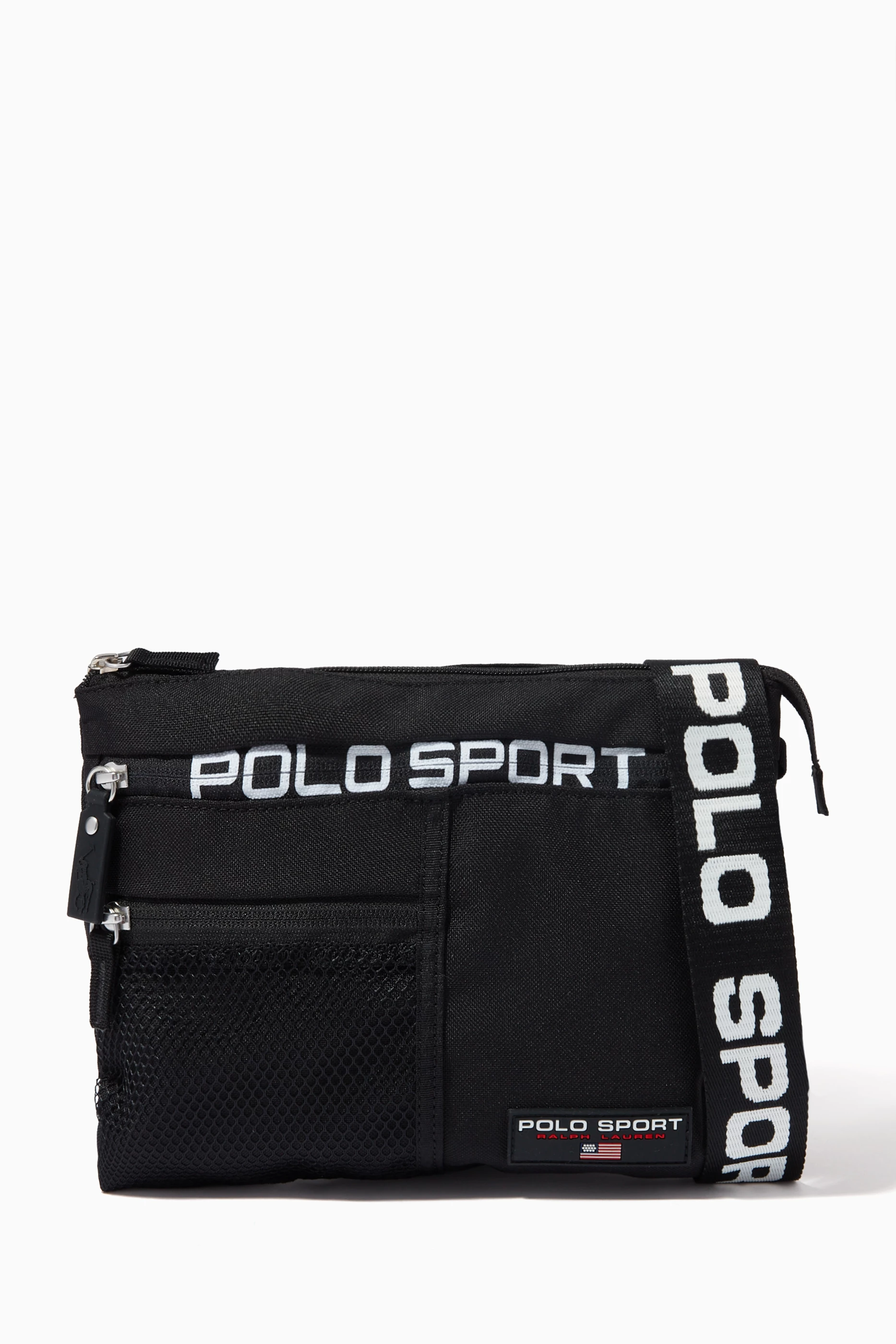 Buy Polo Ralph Lauren Black Polo Sport Crossbody Bag in Recycled