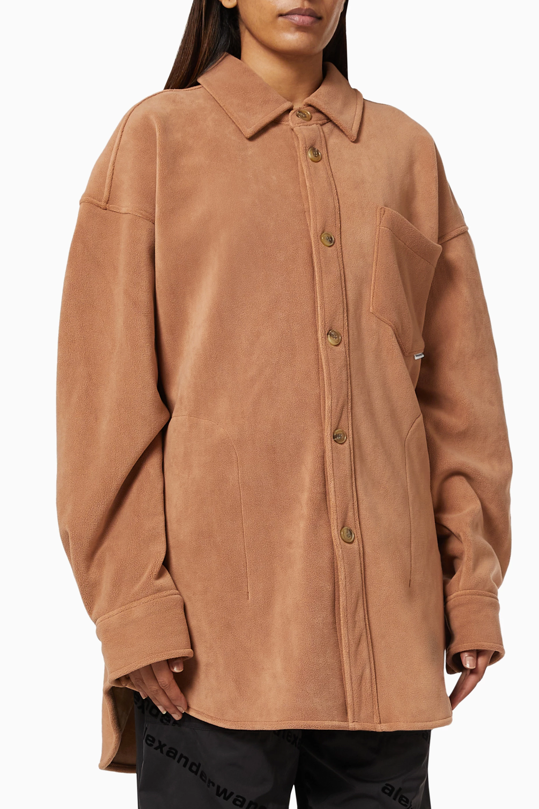Oversized tan best sale jacket