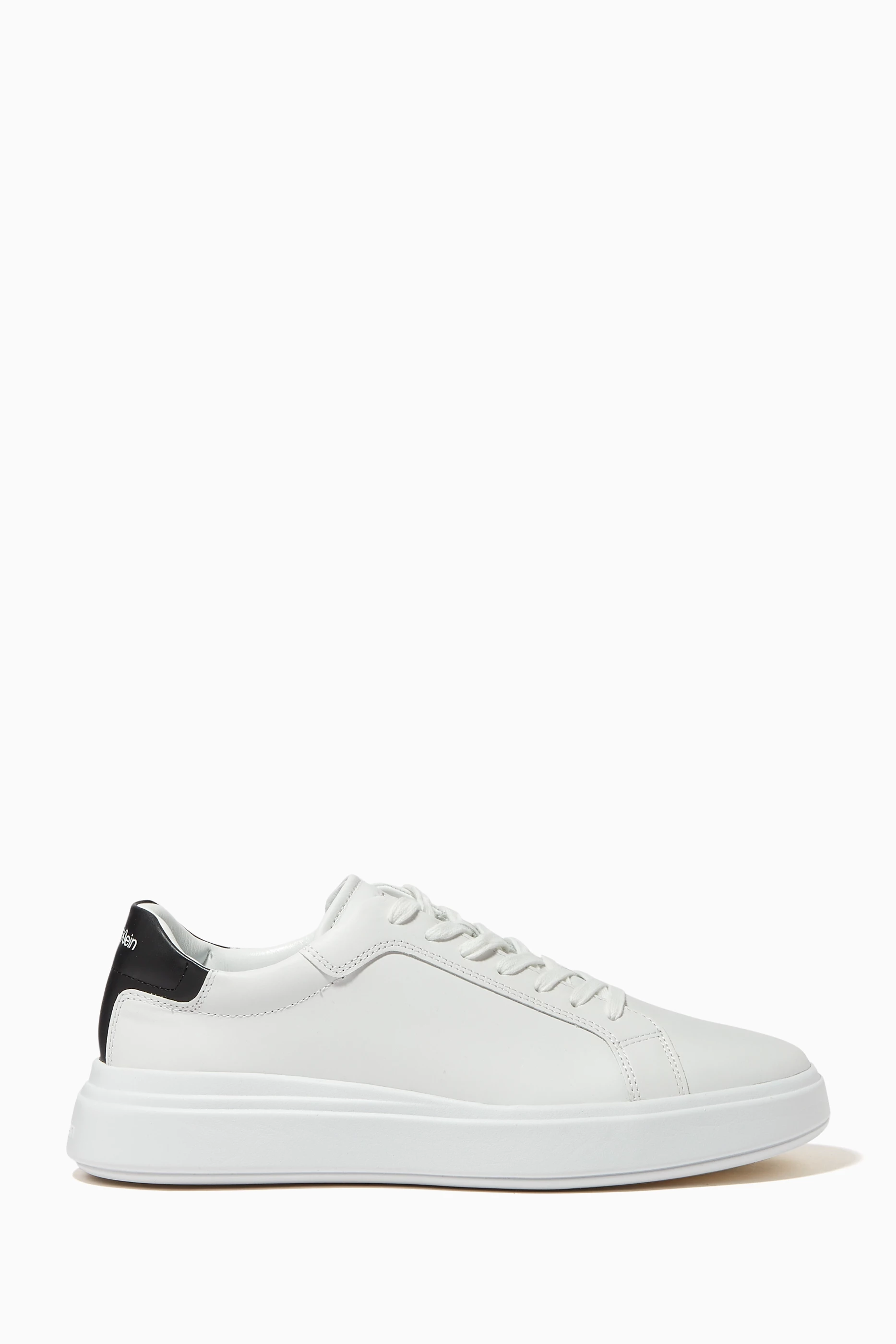 Buy Calvin Klein White Sneakers in Leather for Men in UAE Ounass