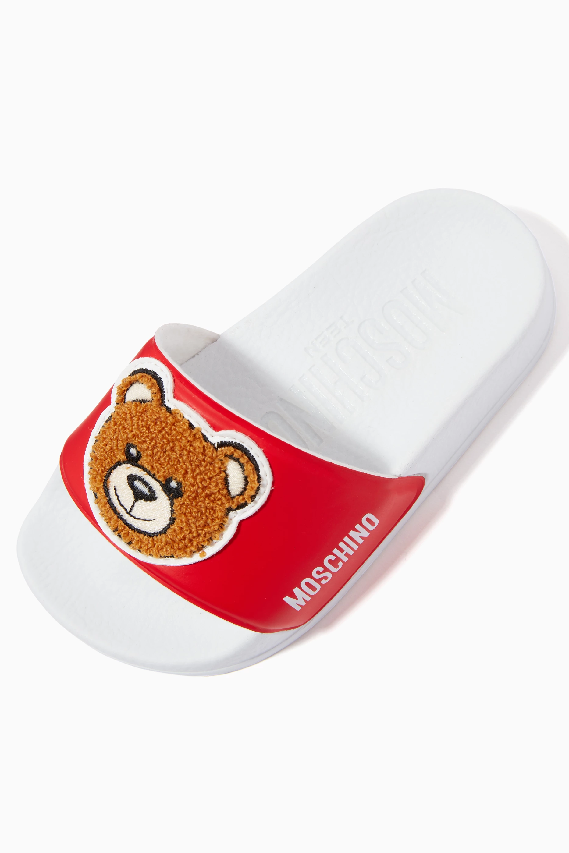 Red hotsell moschino sliders