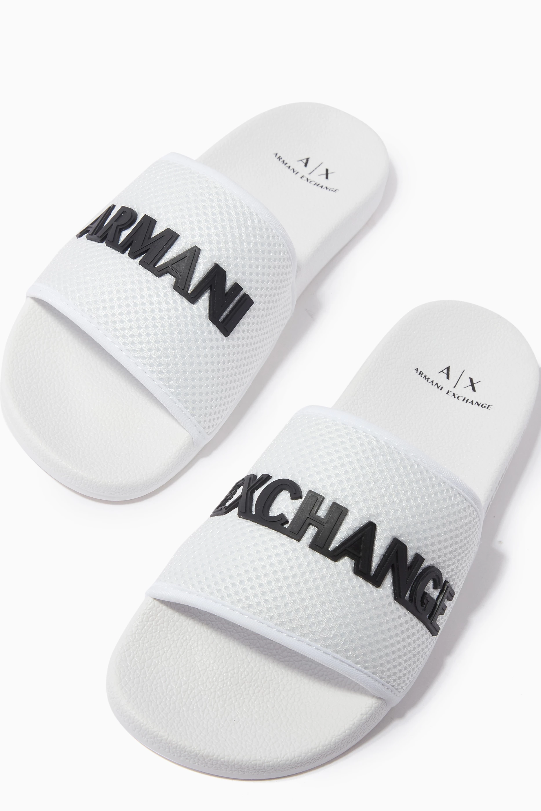 Armani exchange sliders hotsell