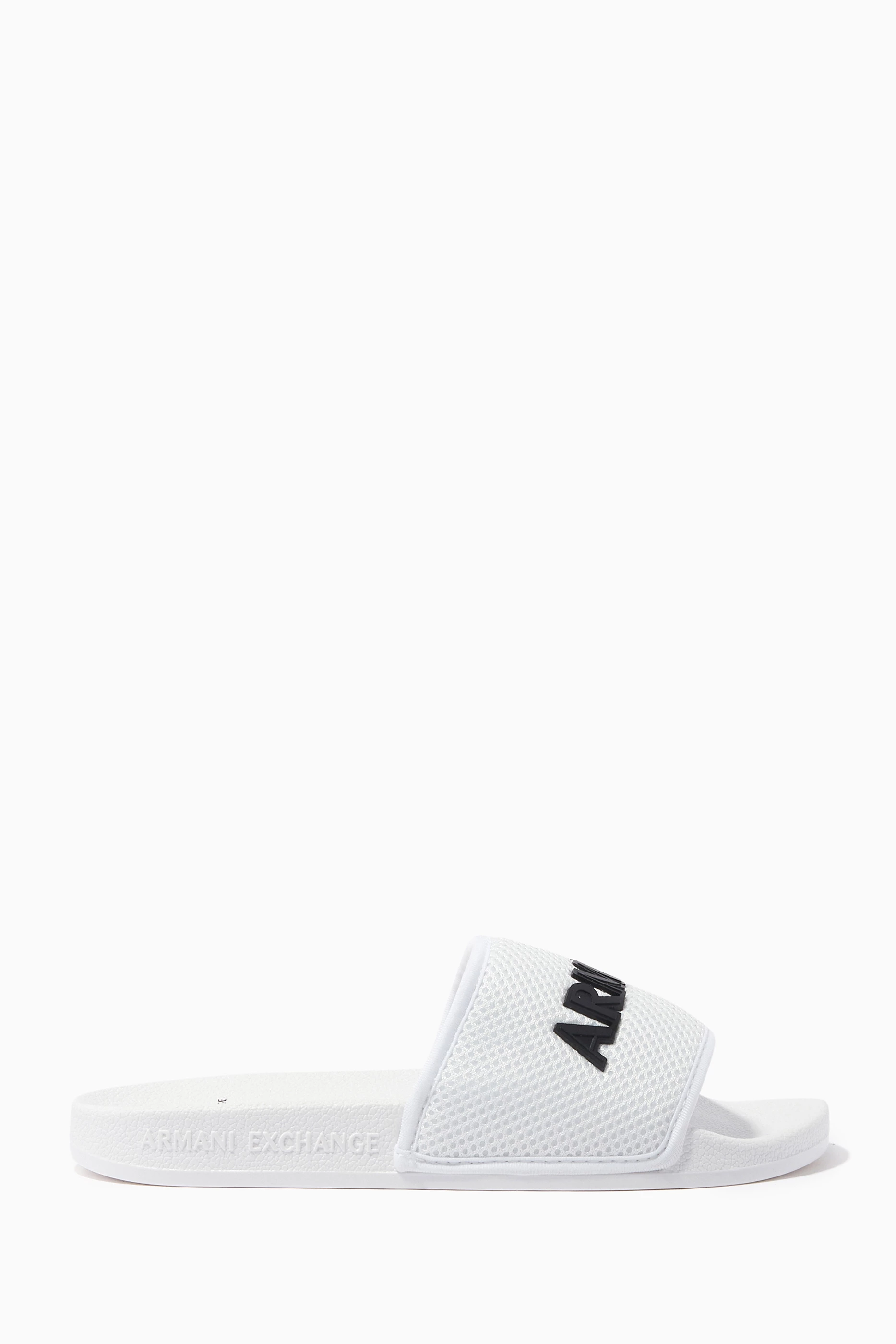 Armani exchange hotsell men's slides