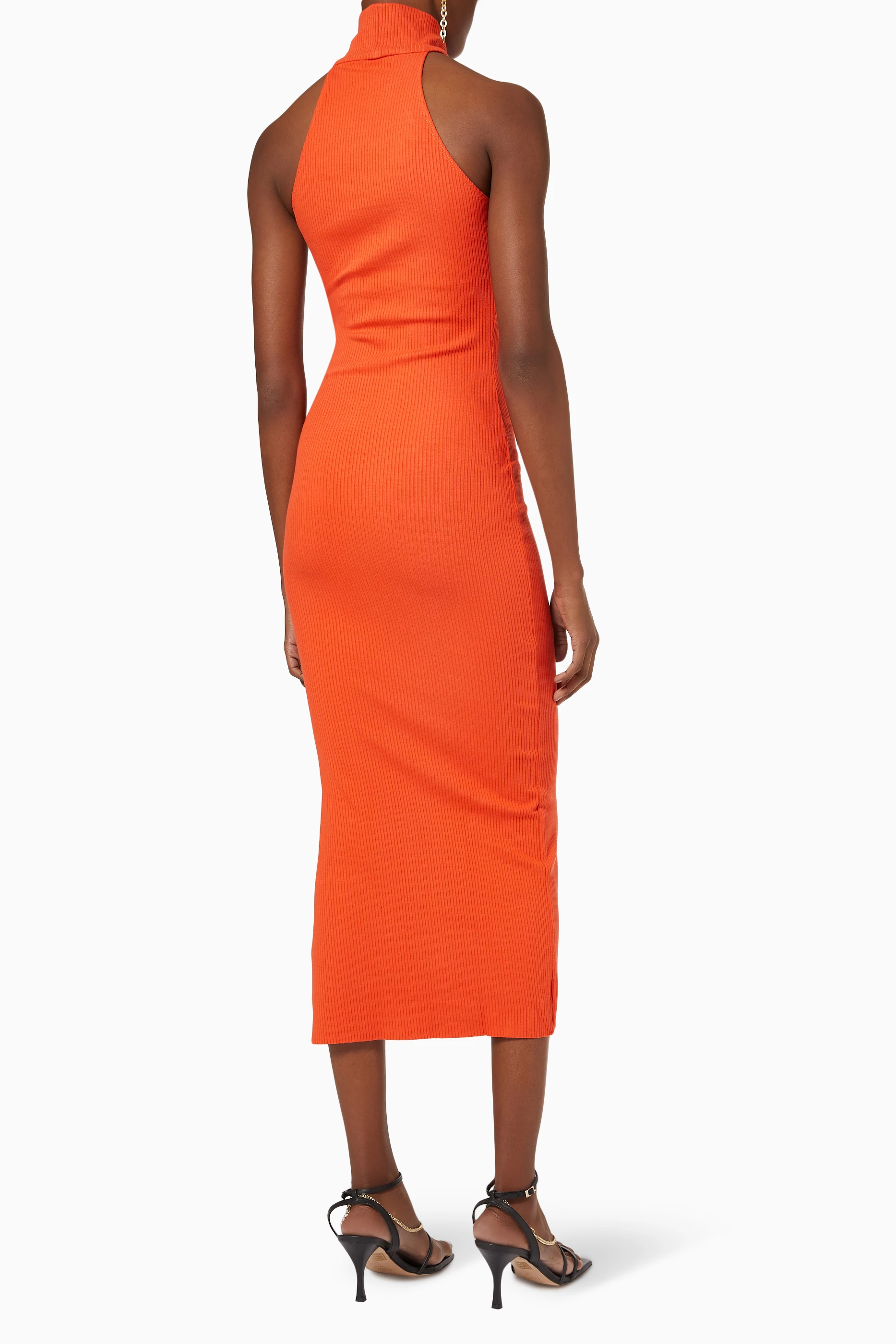 Orange turtle neck dress online