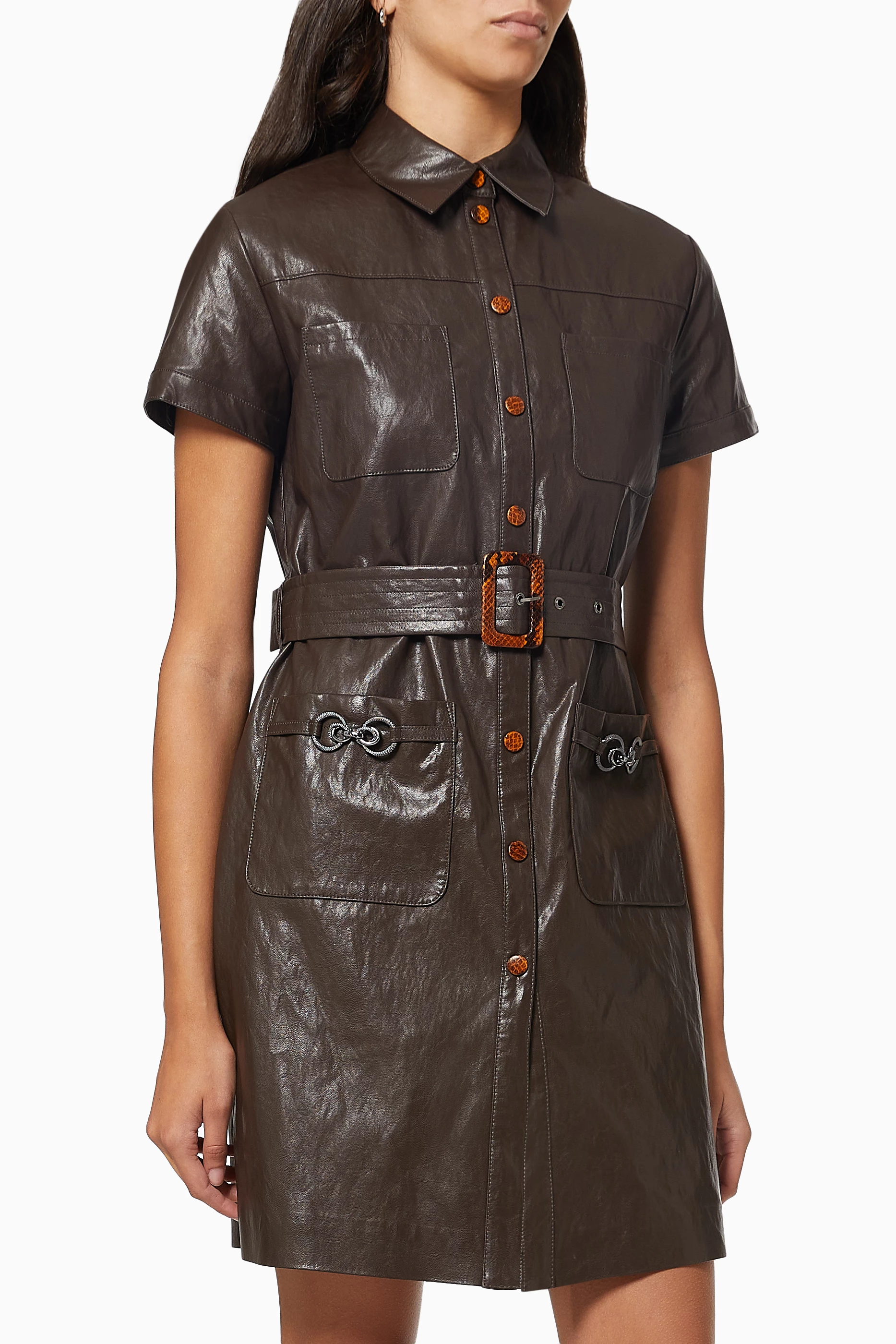 Leather sales dress dillards