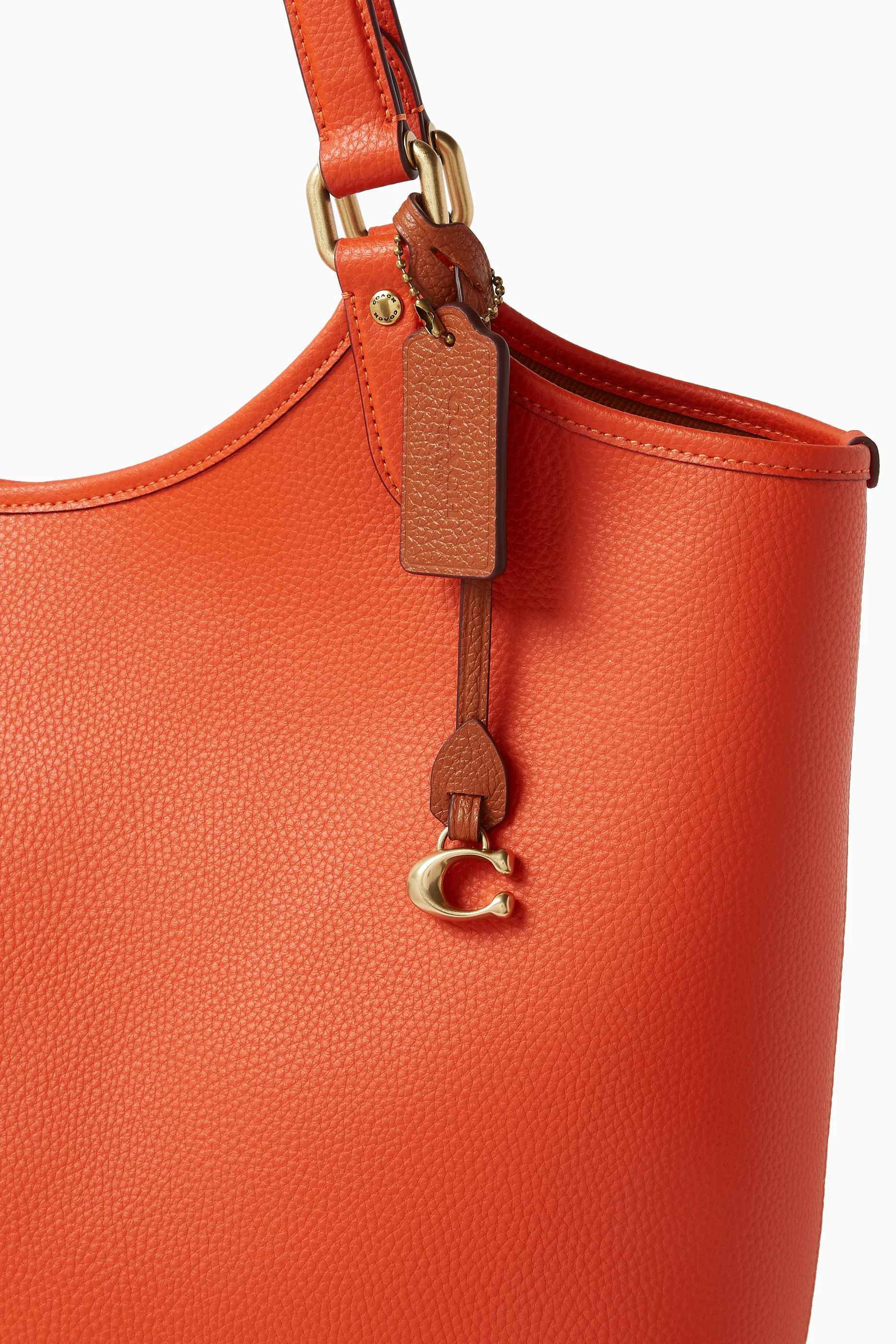 Orange coach tote store