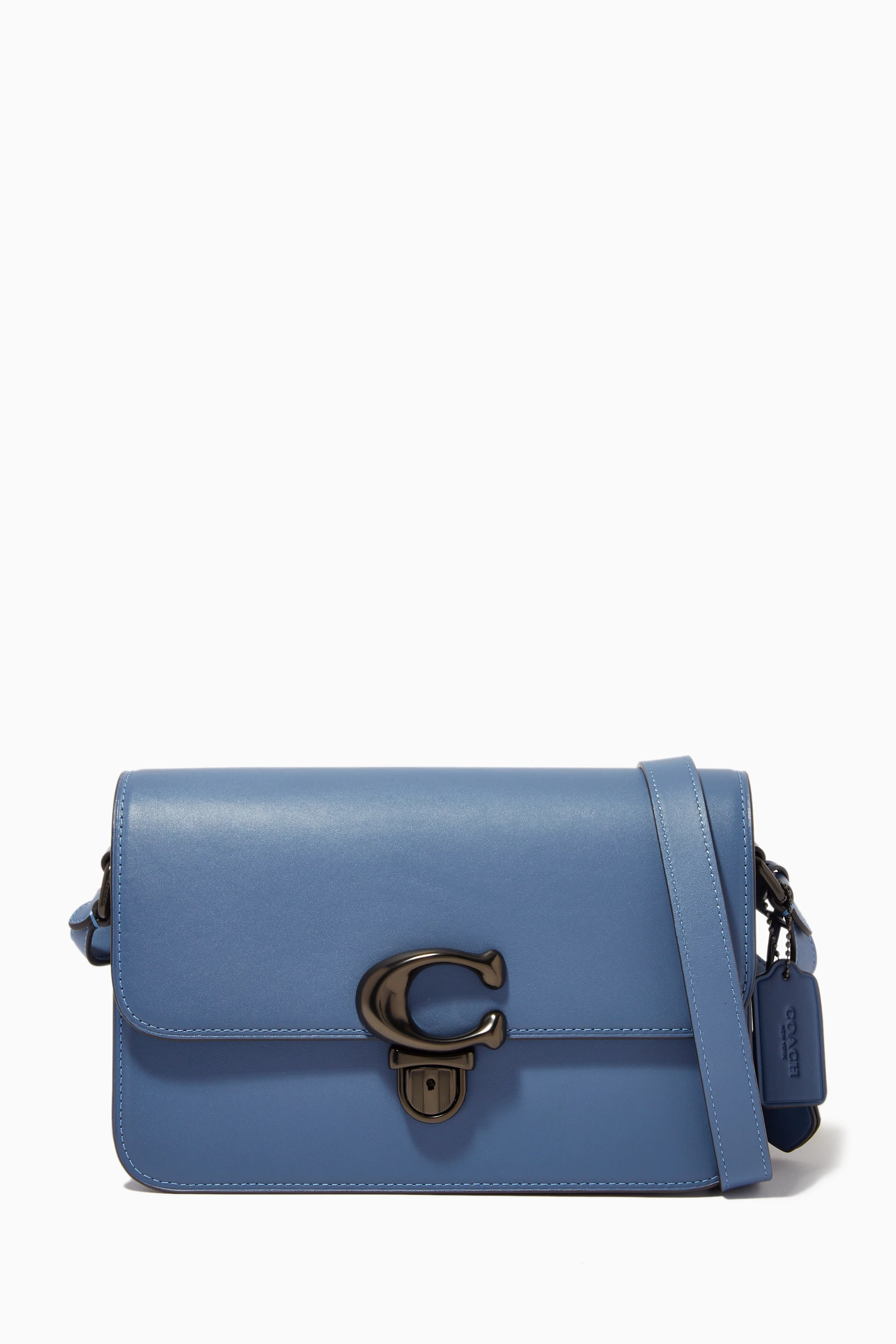 Courrèges Leather Shoulder Bag - Blue Shoulder Bags, Handbags - WCOUR25989